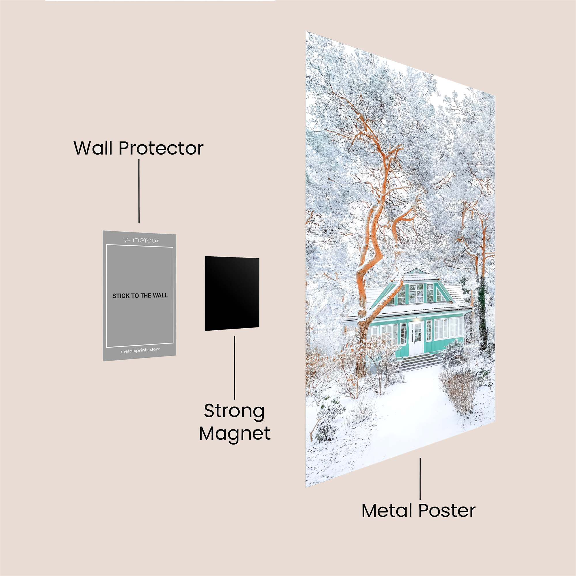 Cottage Tranquil Safe Wall Magnetic / M