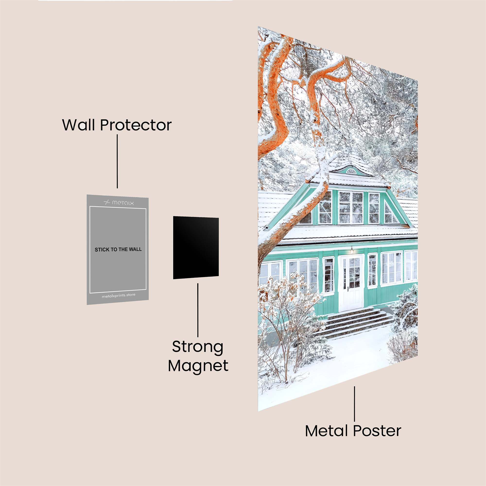 Cottage Tranquil Safe Wall Magnetic / M