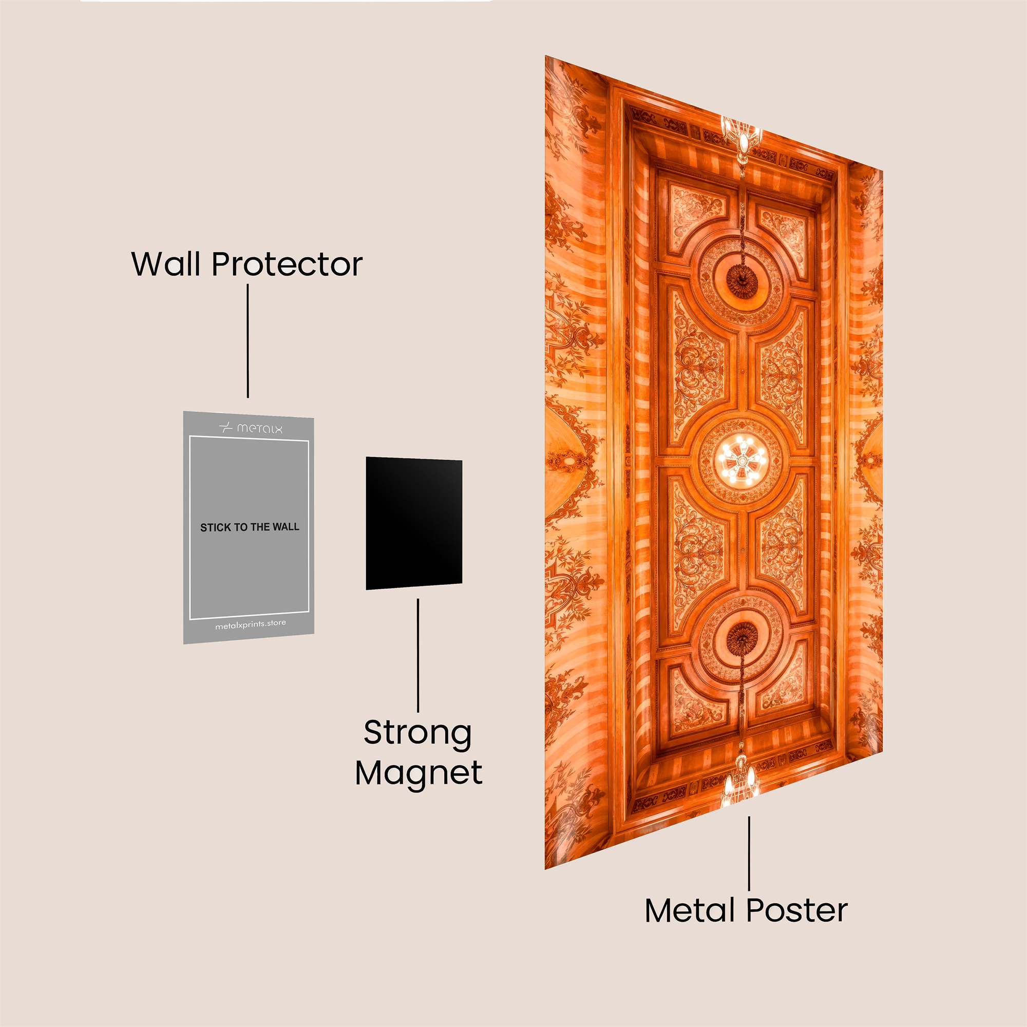 Ceiling Elegance Safe Wall Magnetic / M