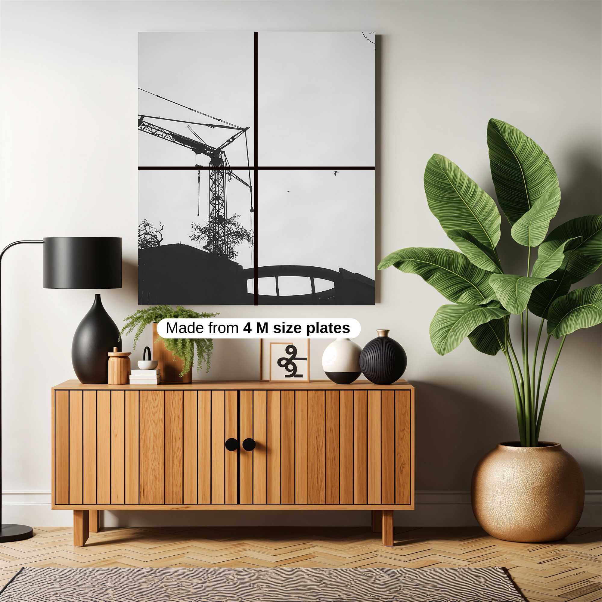 Crane Silhouette Safe Wall Magnetic / M