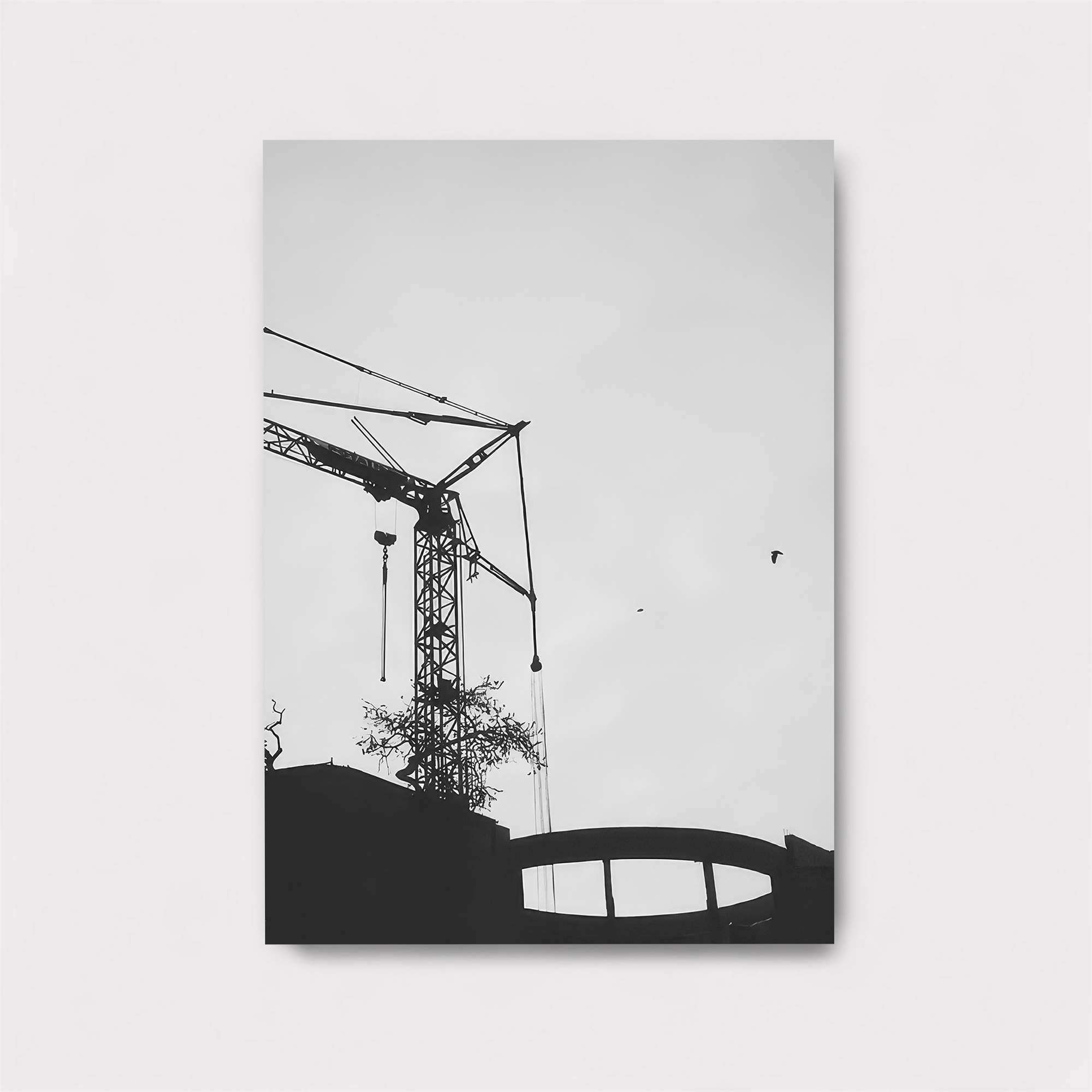 Crane Silhouette Safe Wall Magnetic / M