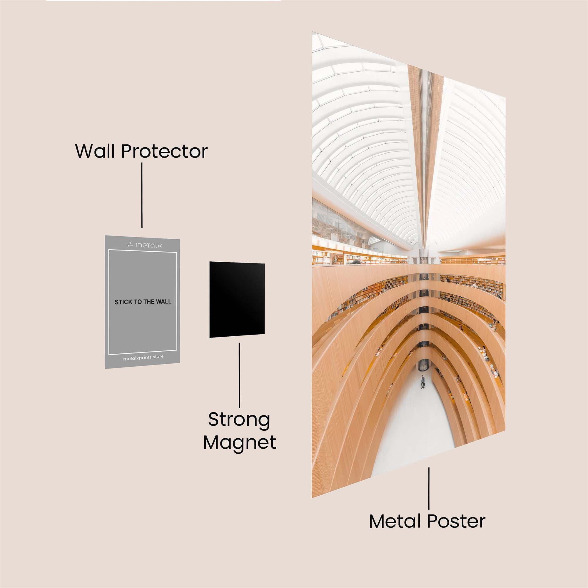 Library Serenity Safe Wall Magnetic / M