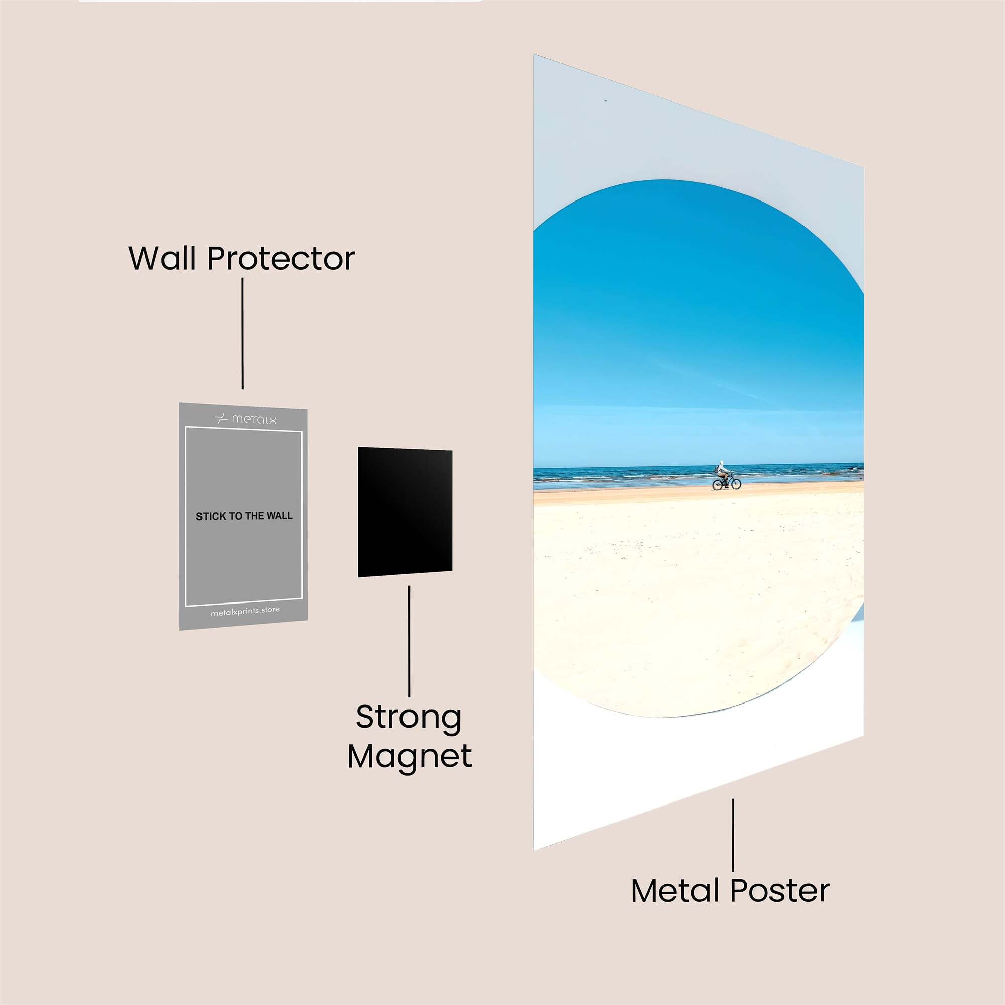 Beach Serenity Safe Wall Magnetic / M