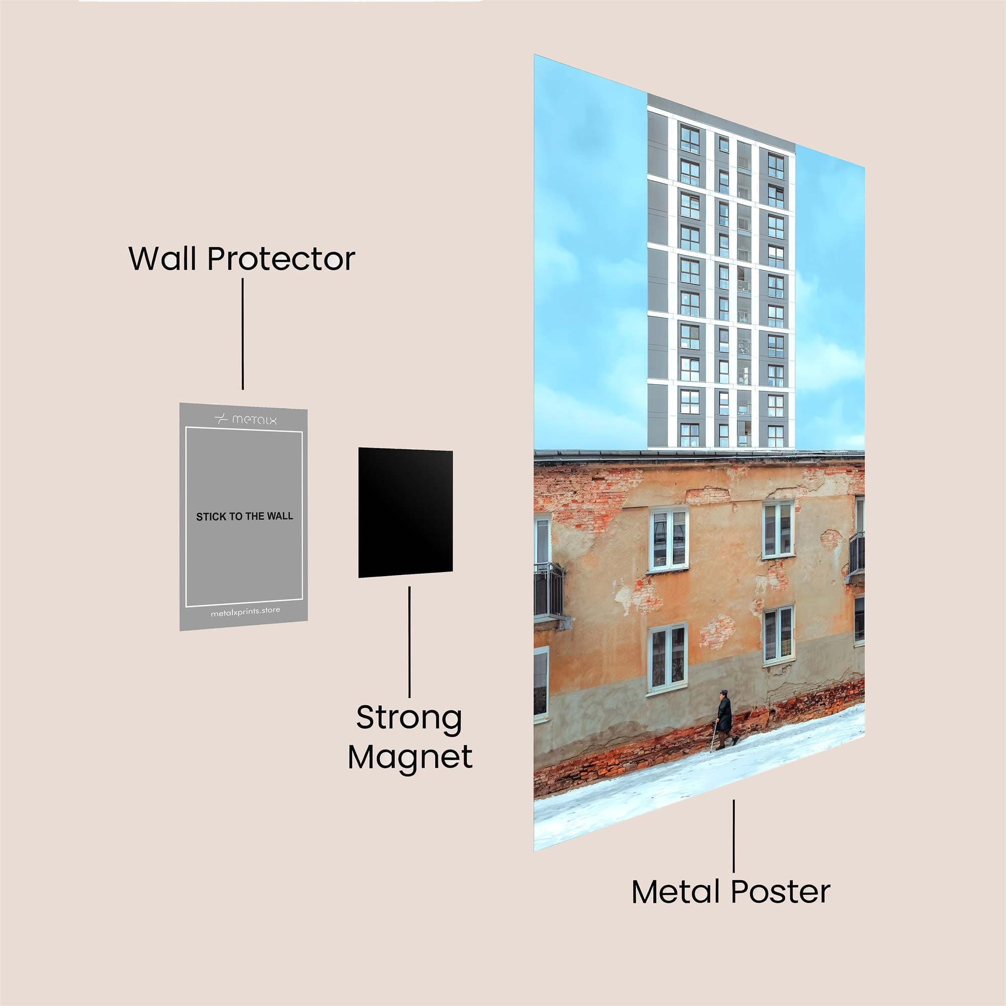 Towering Contrast Safe Wall Magnetic / M