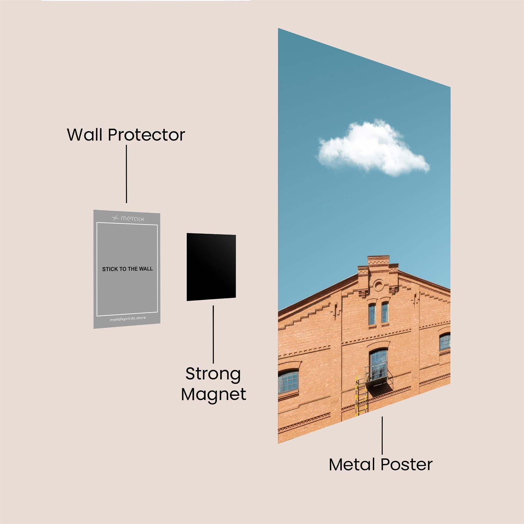 Clouded Serenity Safe Wall Magnetic / M