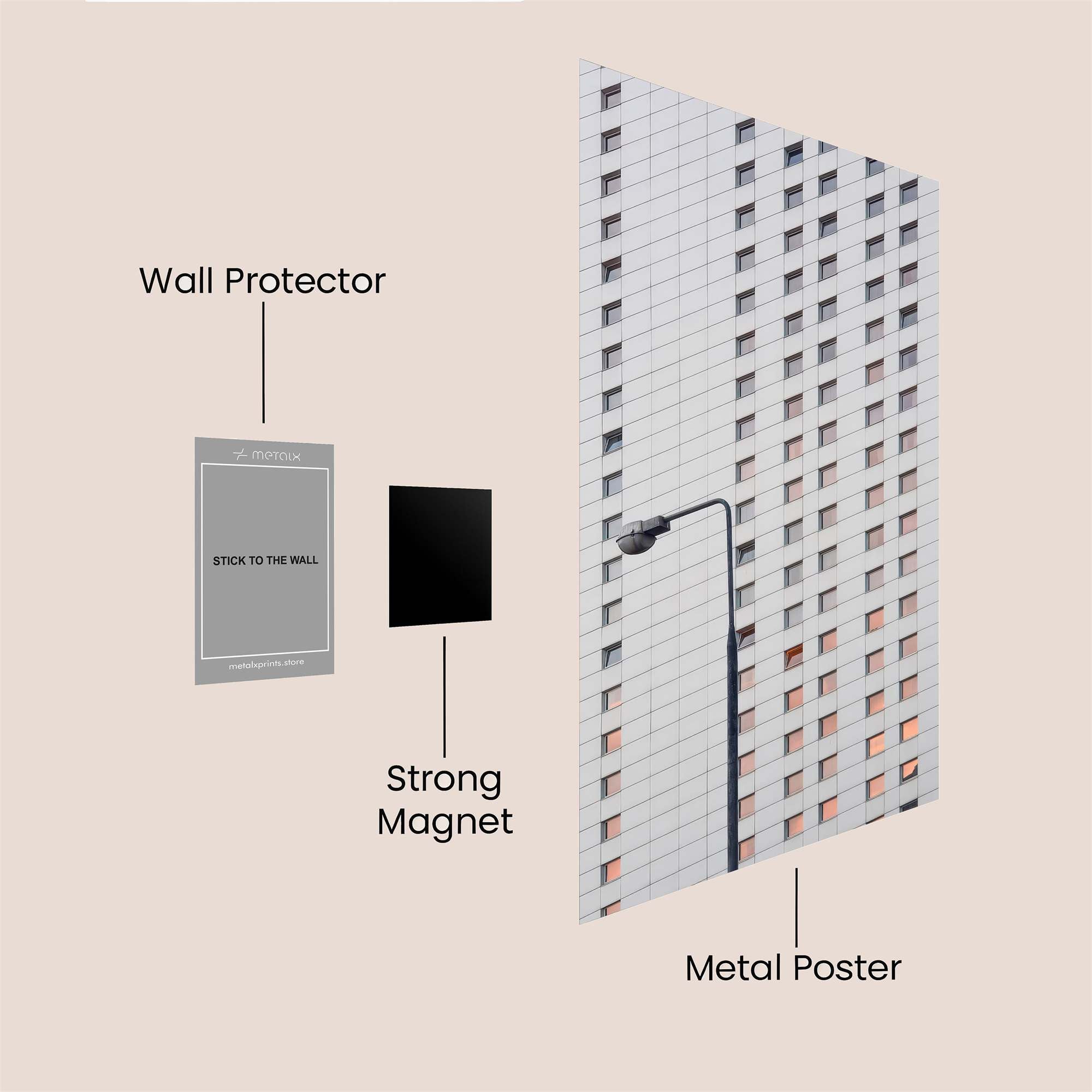 Skyscraper Solitude Safe Wall Magnetic / M