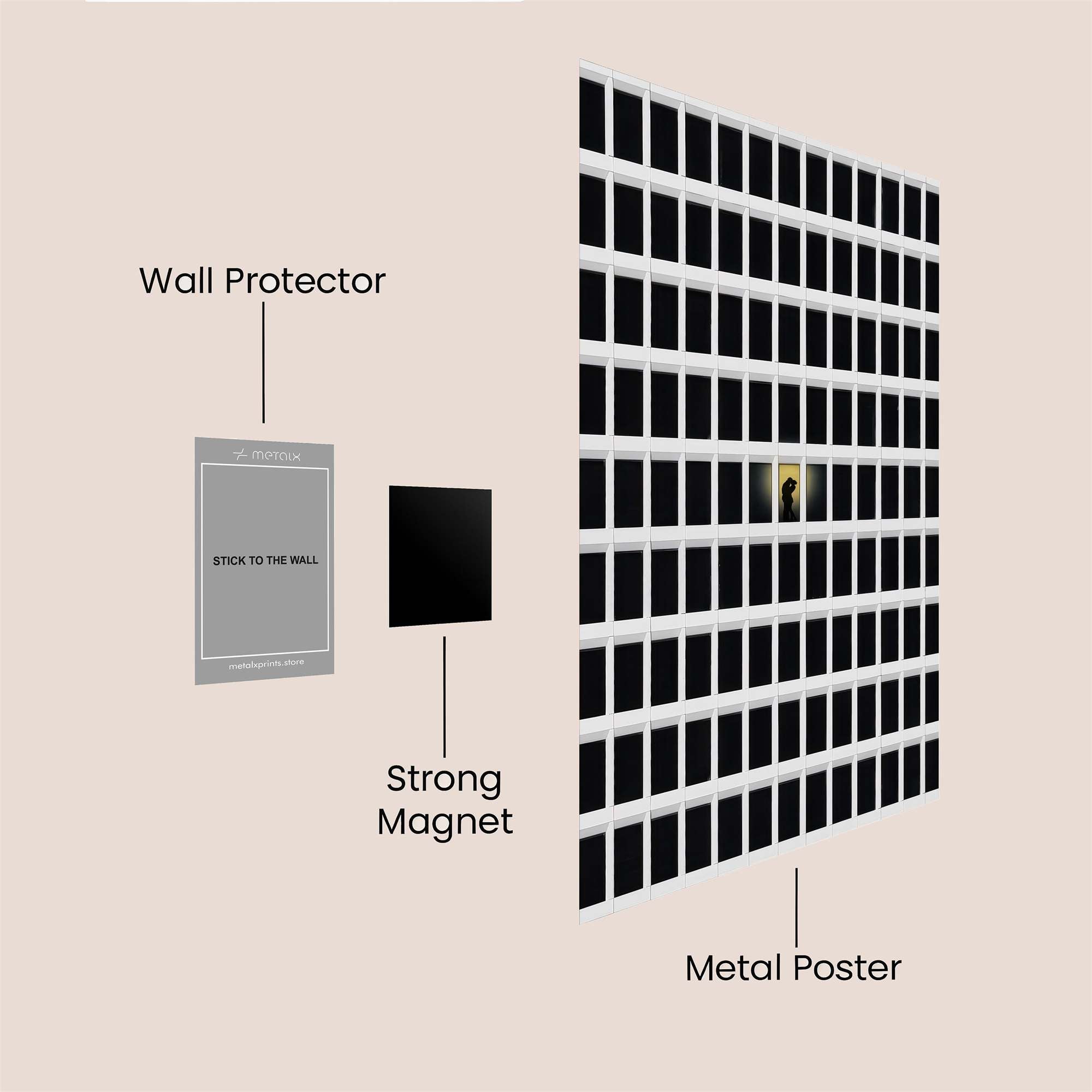 Silhouette Solitude Safe Wall Magnetic / M