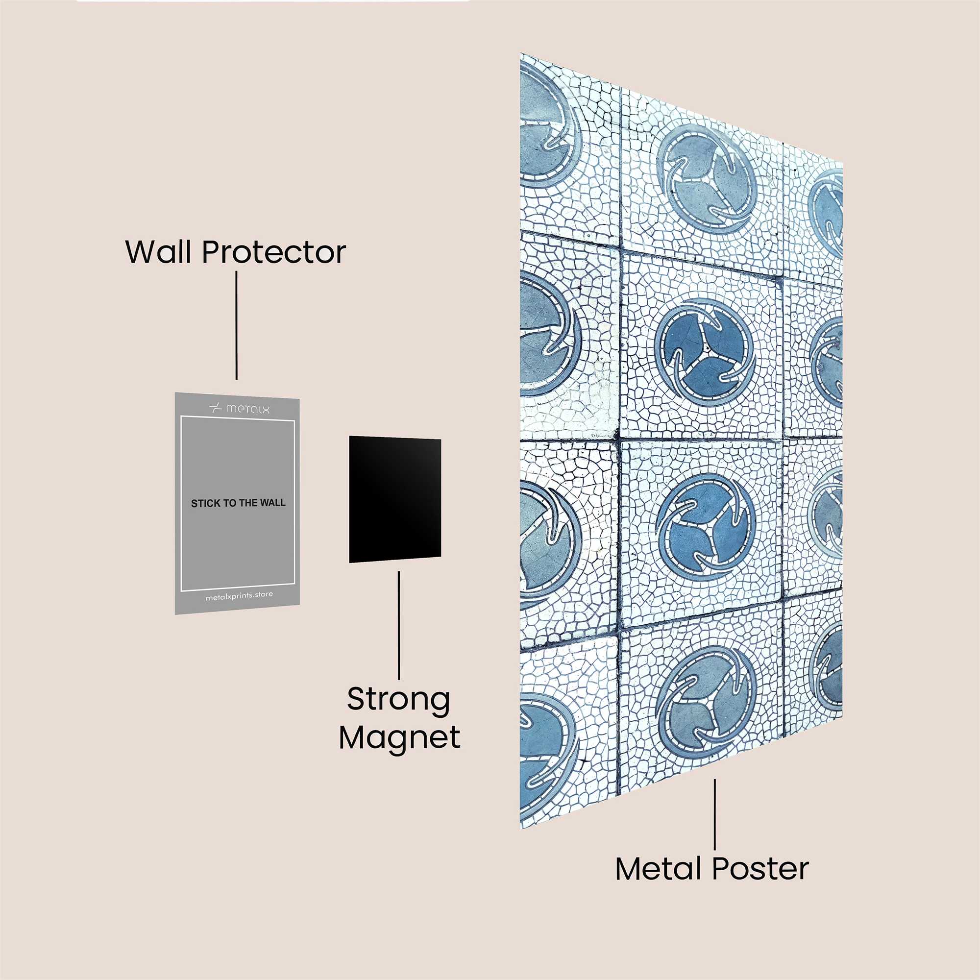 Mosaic Whimsy Safe Wall Magnetic / M