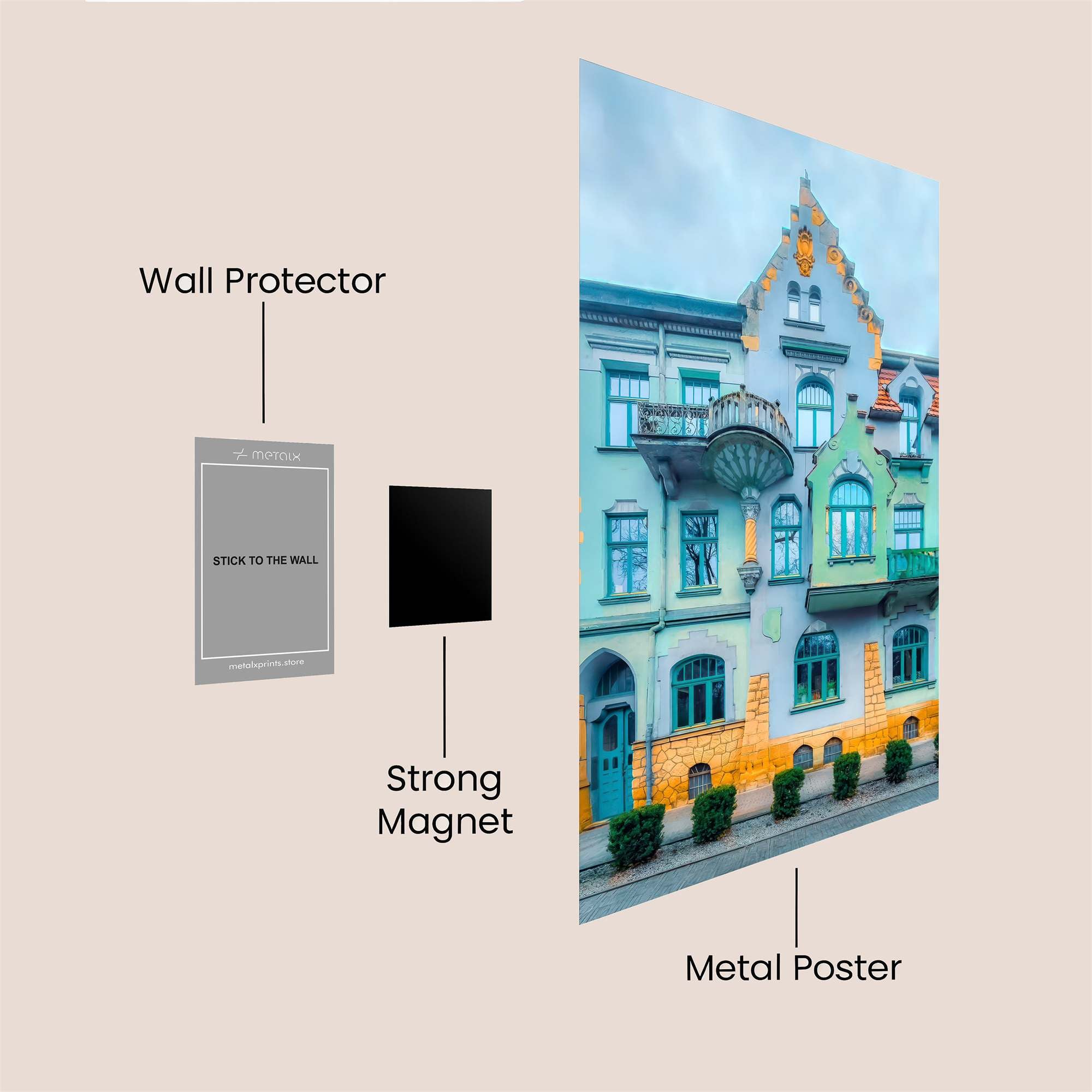 Architectural Whimsy Safe Wall Magnetic / M