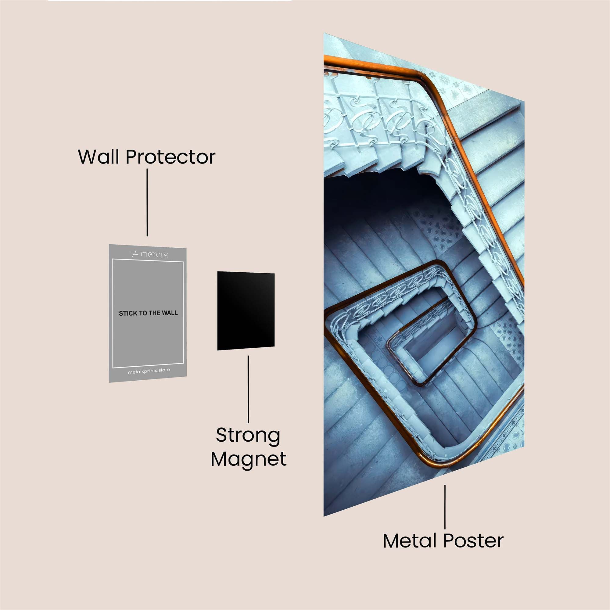 Spiral Serenity Safe Wall Magnetic / M