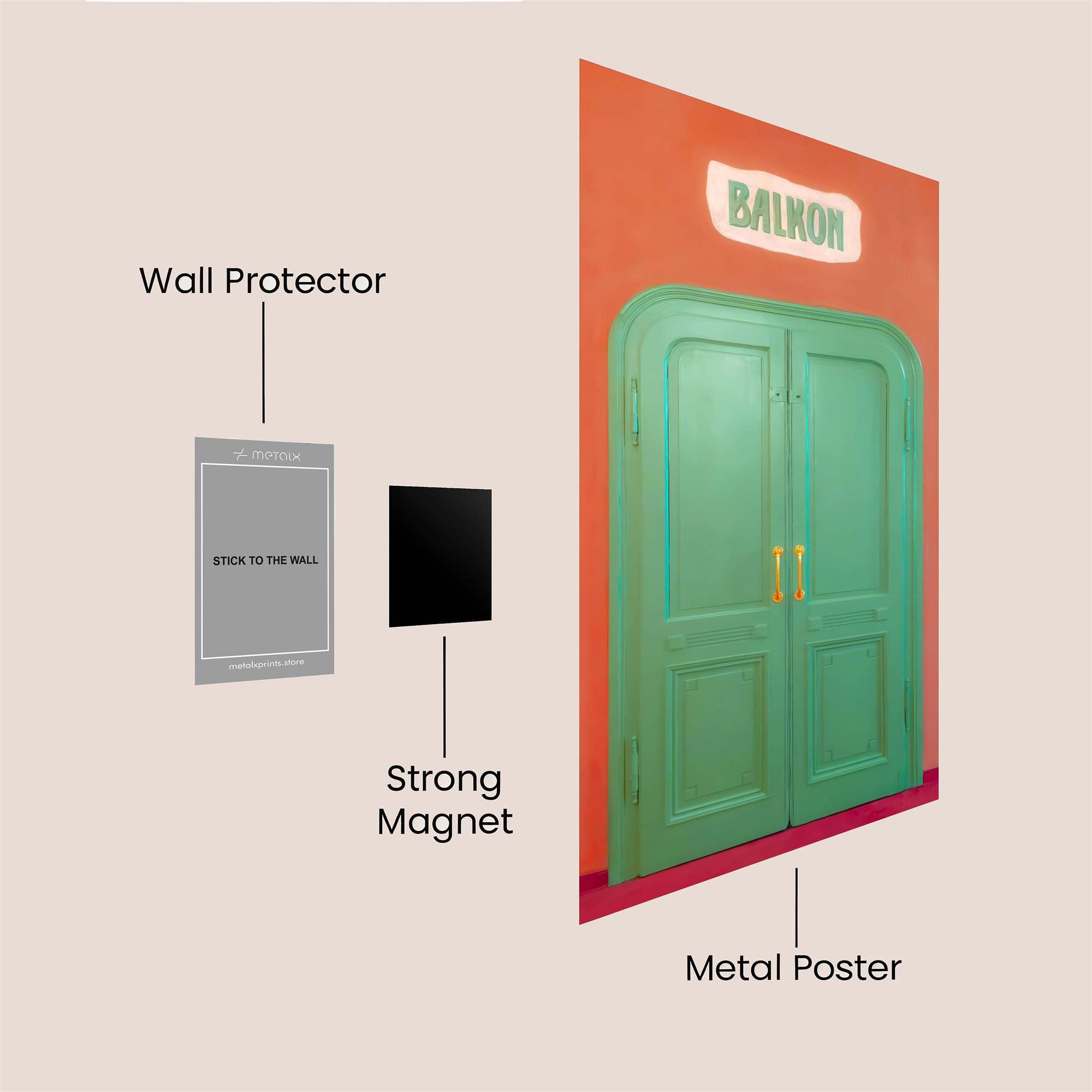 Balcony Whimsy Safe Wall Magnetic / M