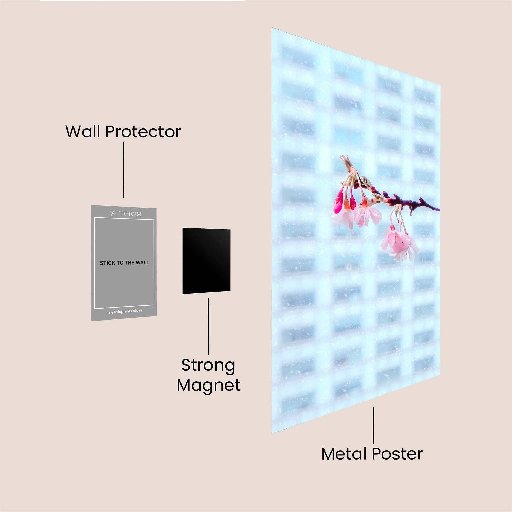 Cherry Whimsy Safe Wall Magnetic / M