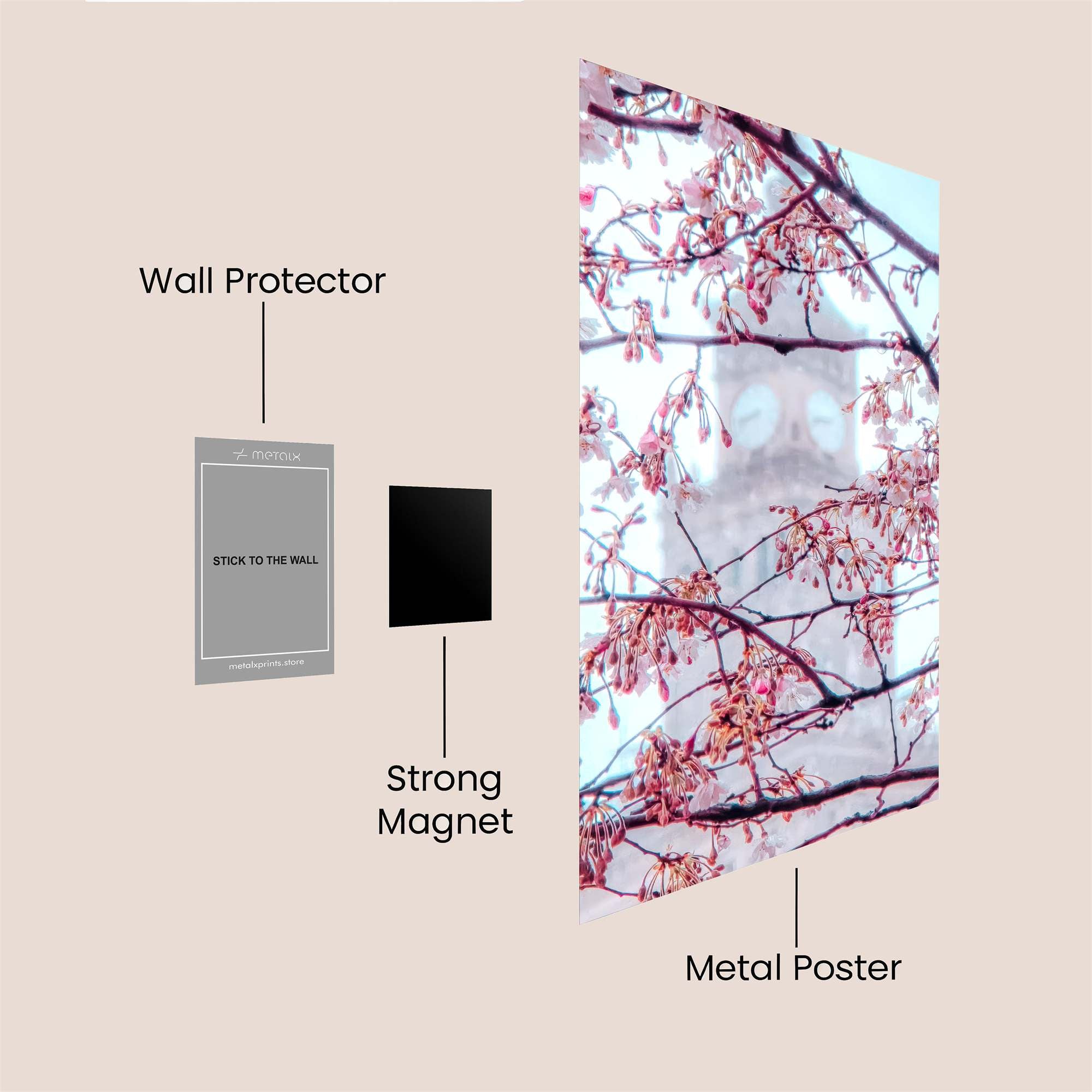 Sakura Serenity Safe Wall Magnetic / M