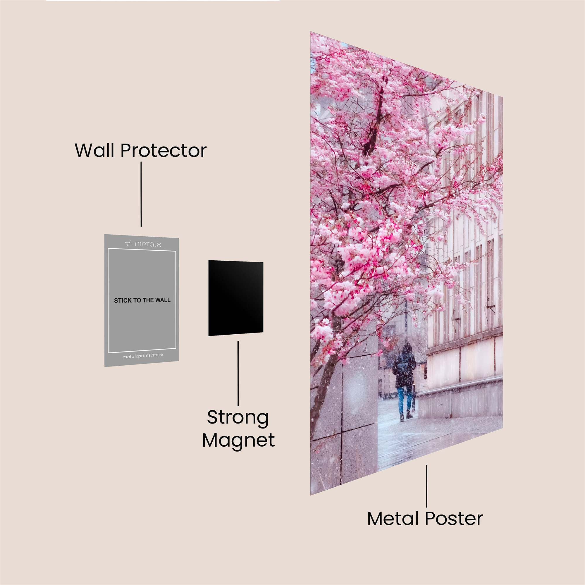 Cherry Serenity Safe Wall Magnetic / M