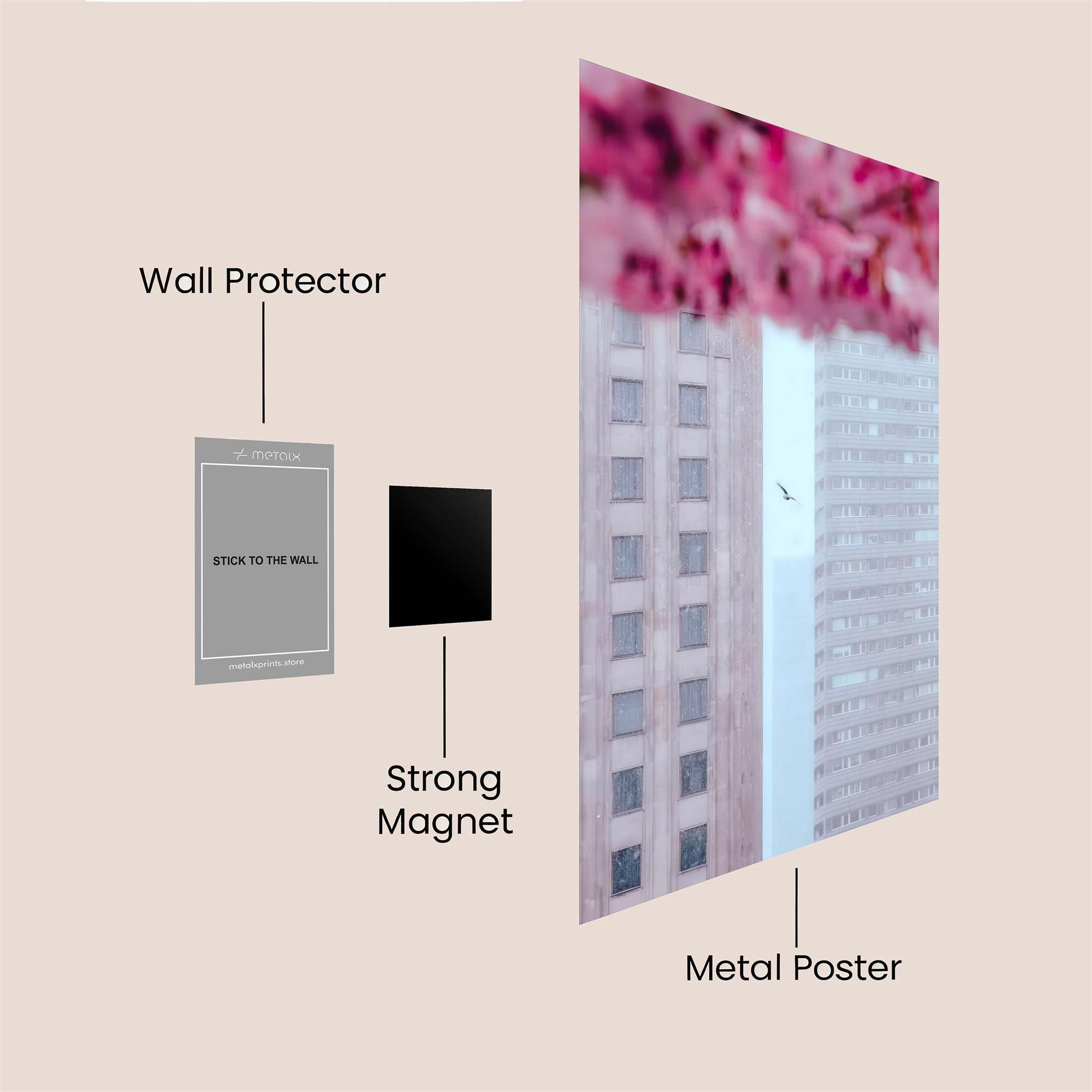 Skyscraper Serenity Safe Wall Magnetic / M