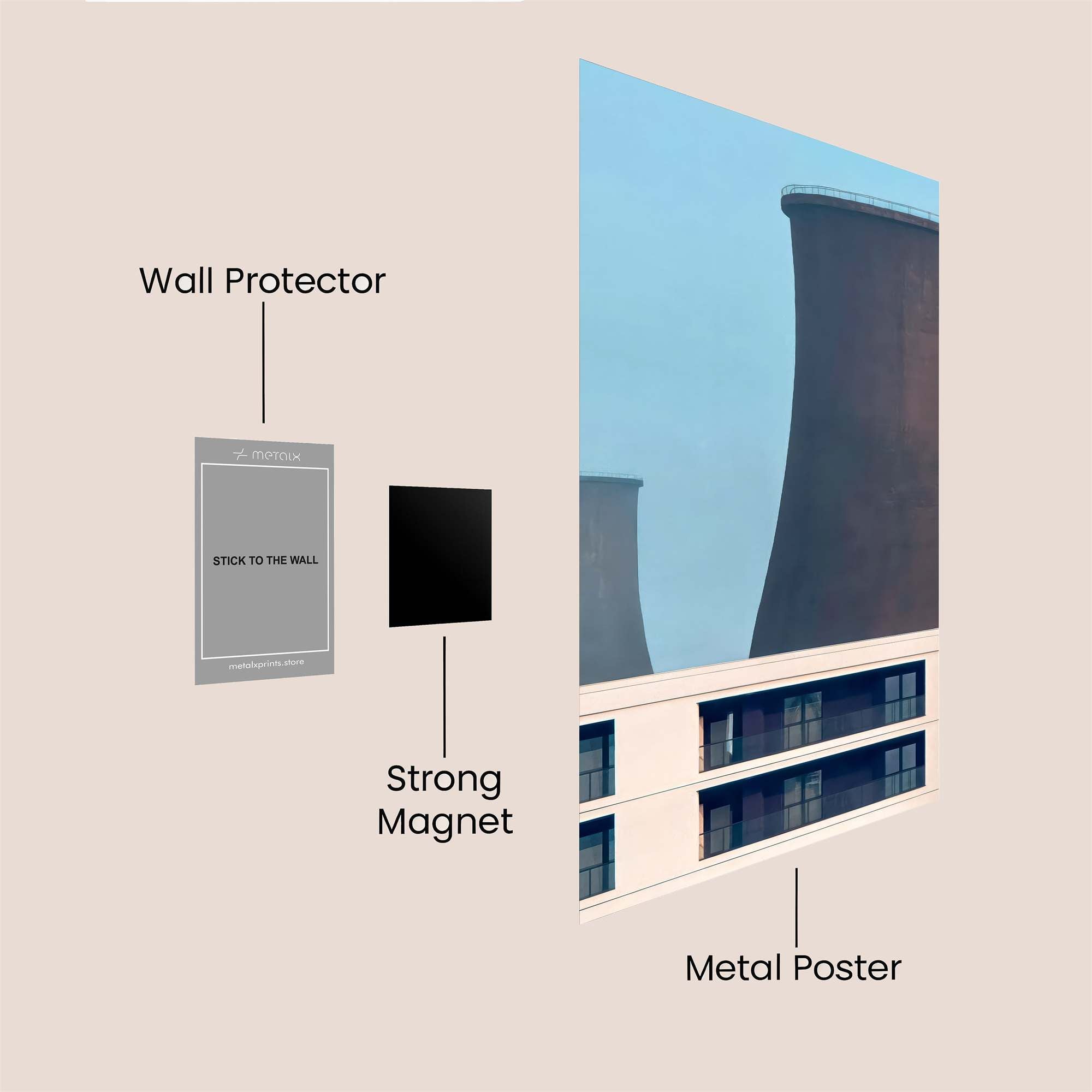 Skyscraper Serenity Safe Wall Magnetic / M