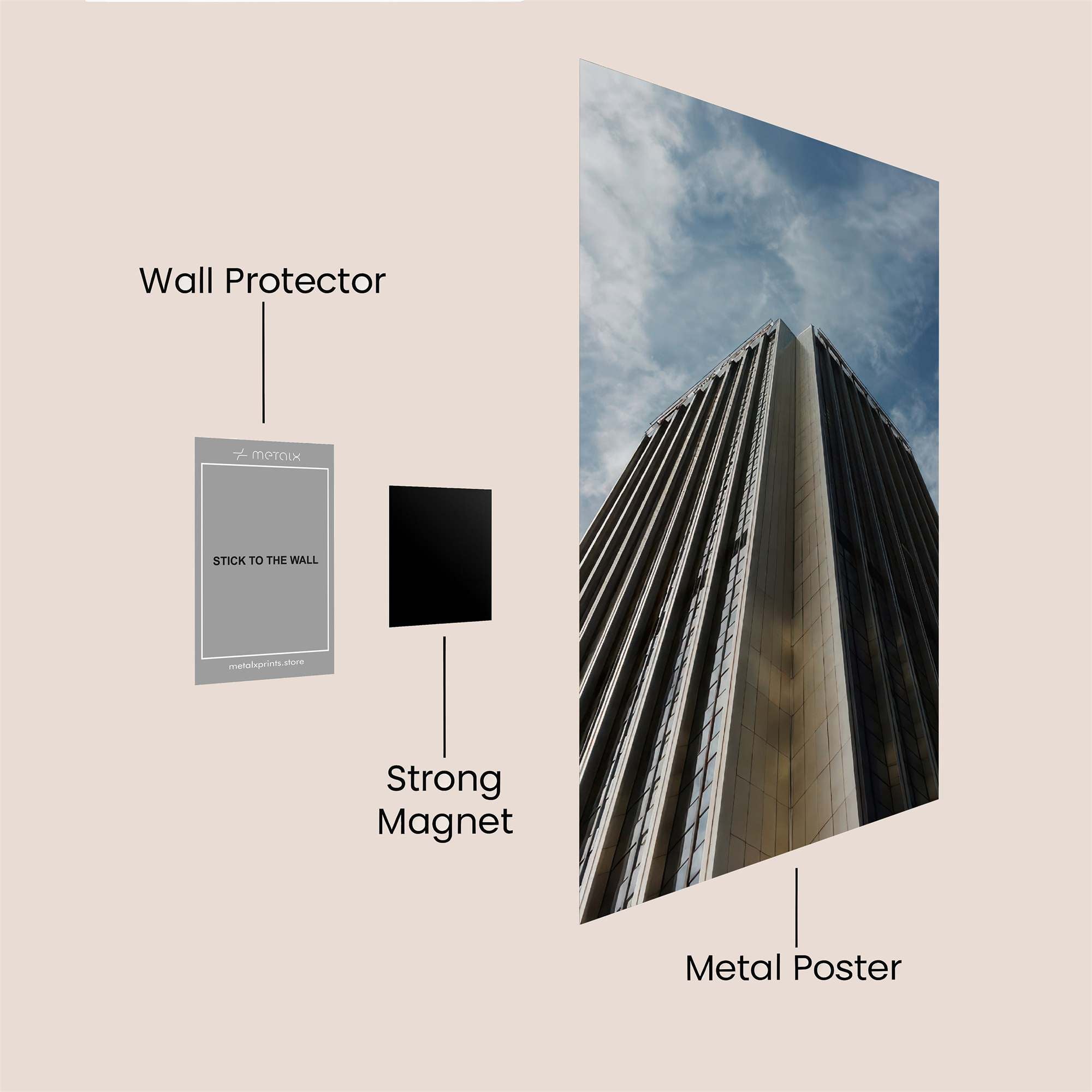 Skyscraper Serenity Safe Wall Magnetic / M