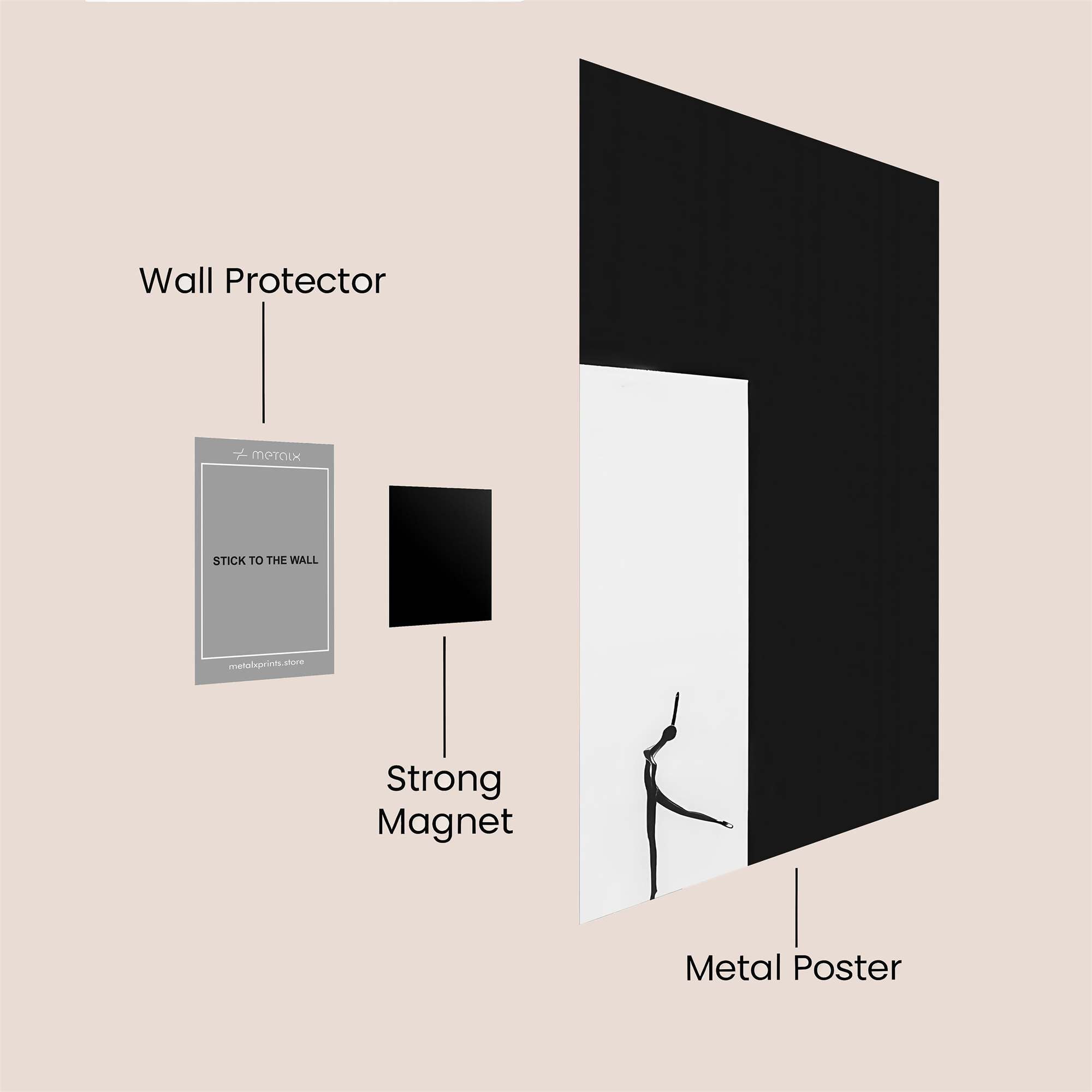 Dancer Graceful Safe Wall Magnetic / M