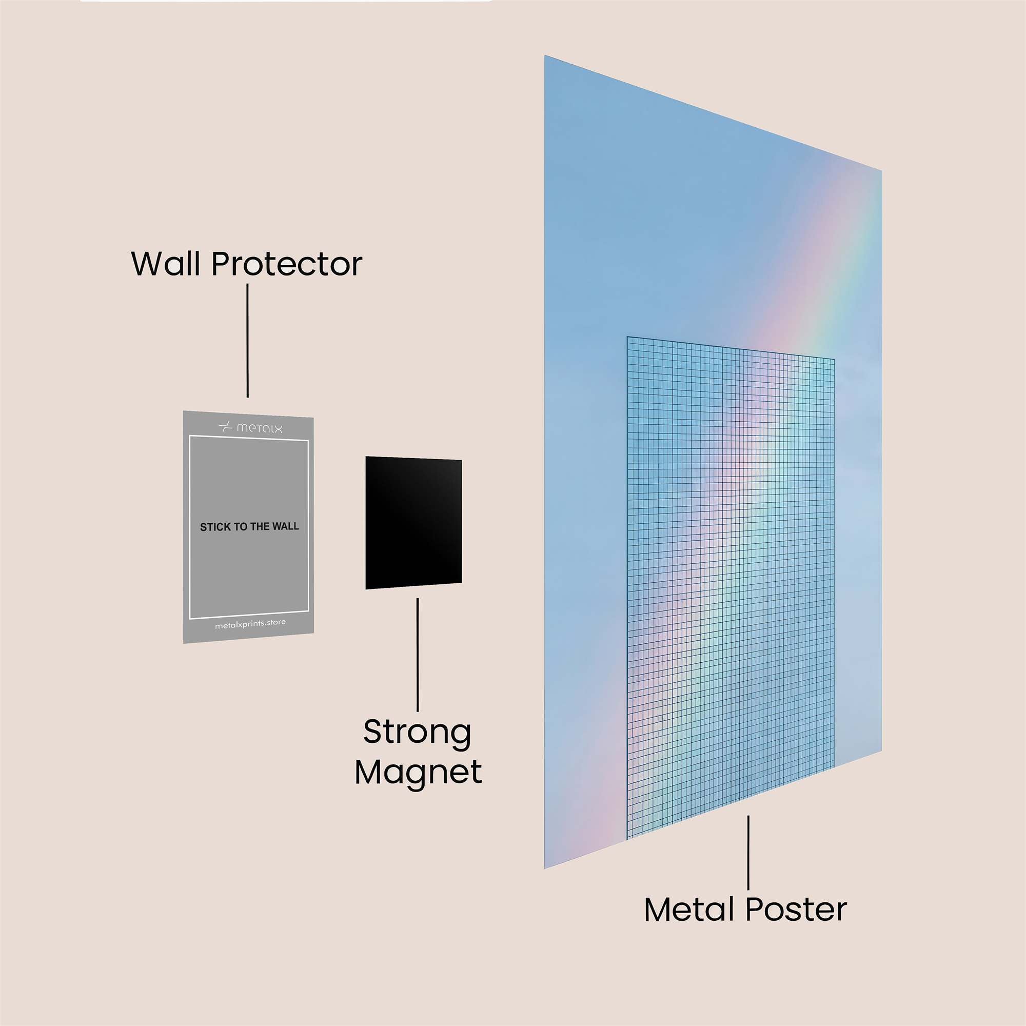 Skyscraper Serenity Safe Wall Magnetic / M