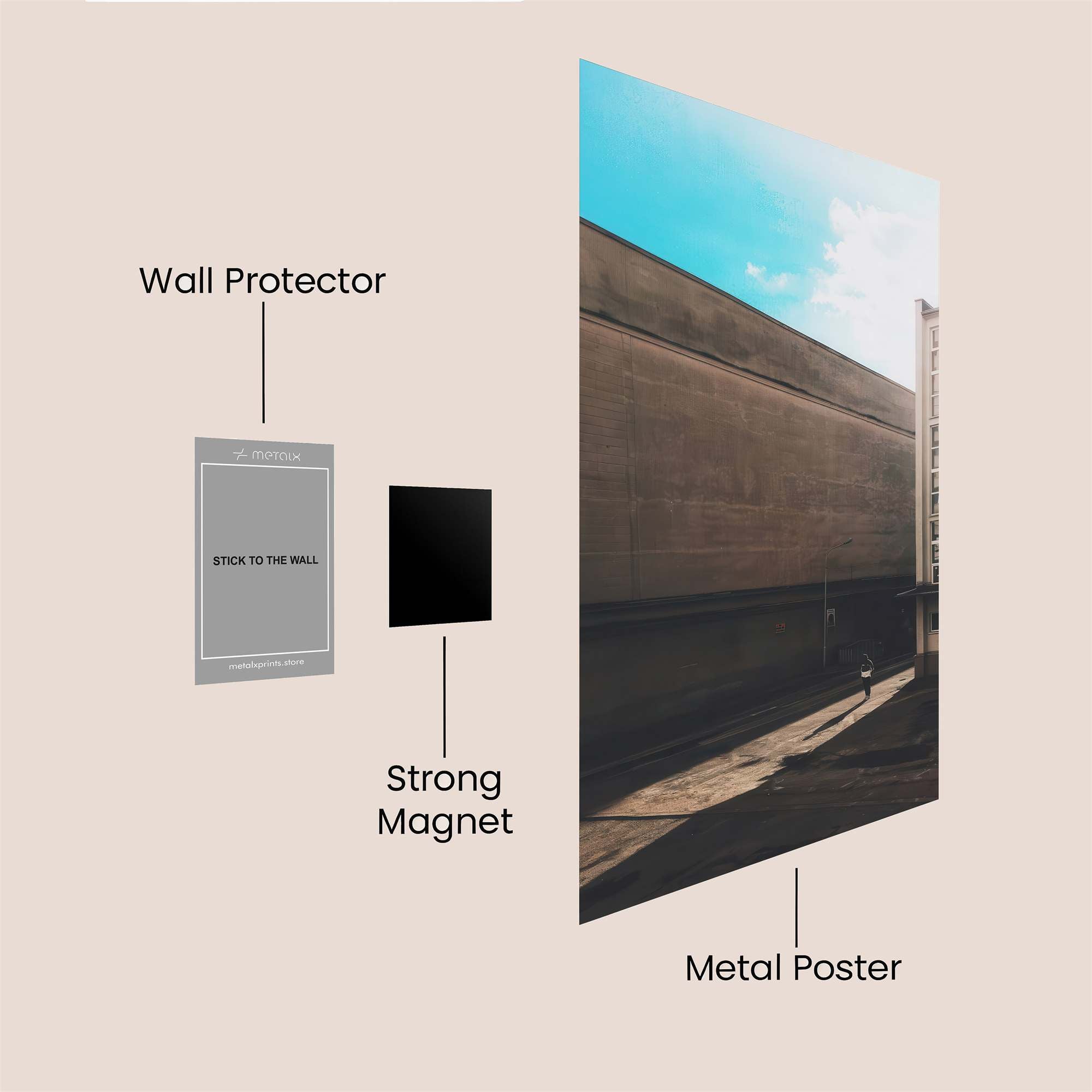 Concrete Solitude Safe Wall Magnetic / M