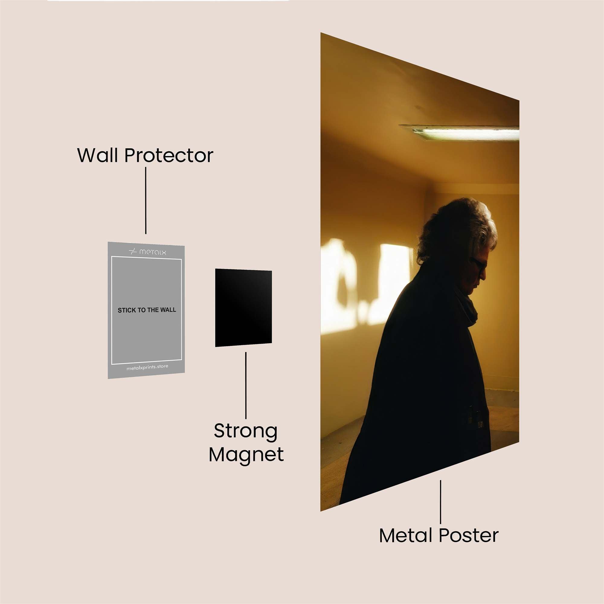 Shadowed Solitude Safe Wall Magnetic / M