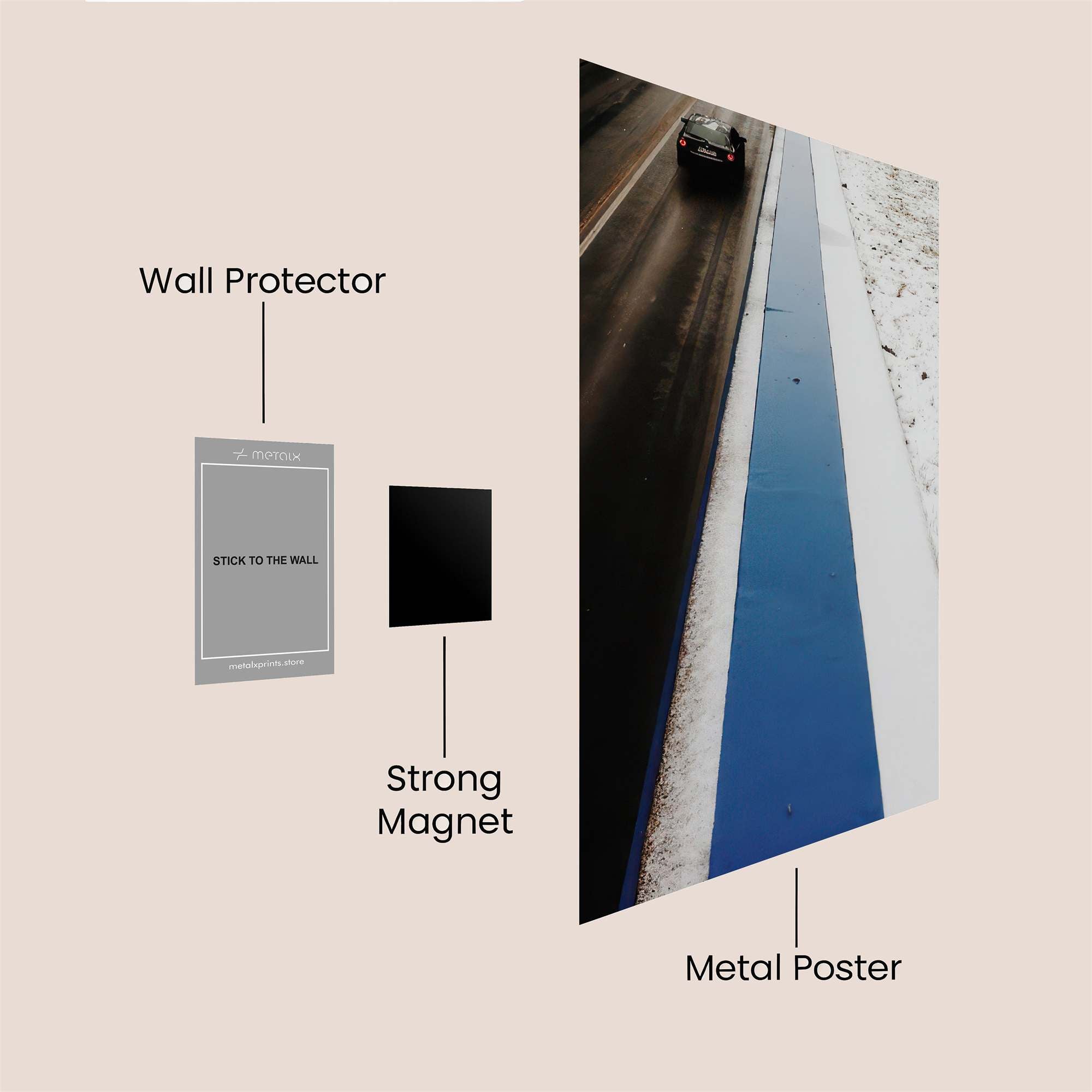 Road Solitude Safe Wall Magnetic / M