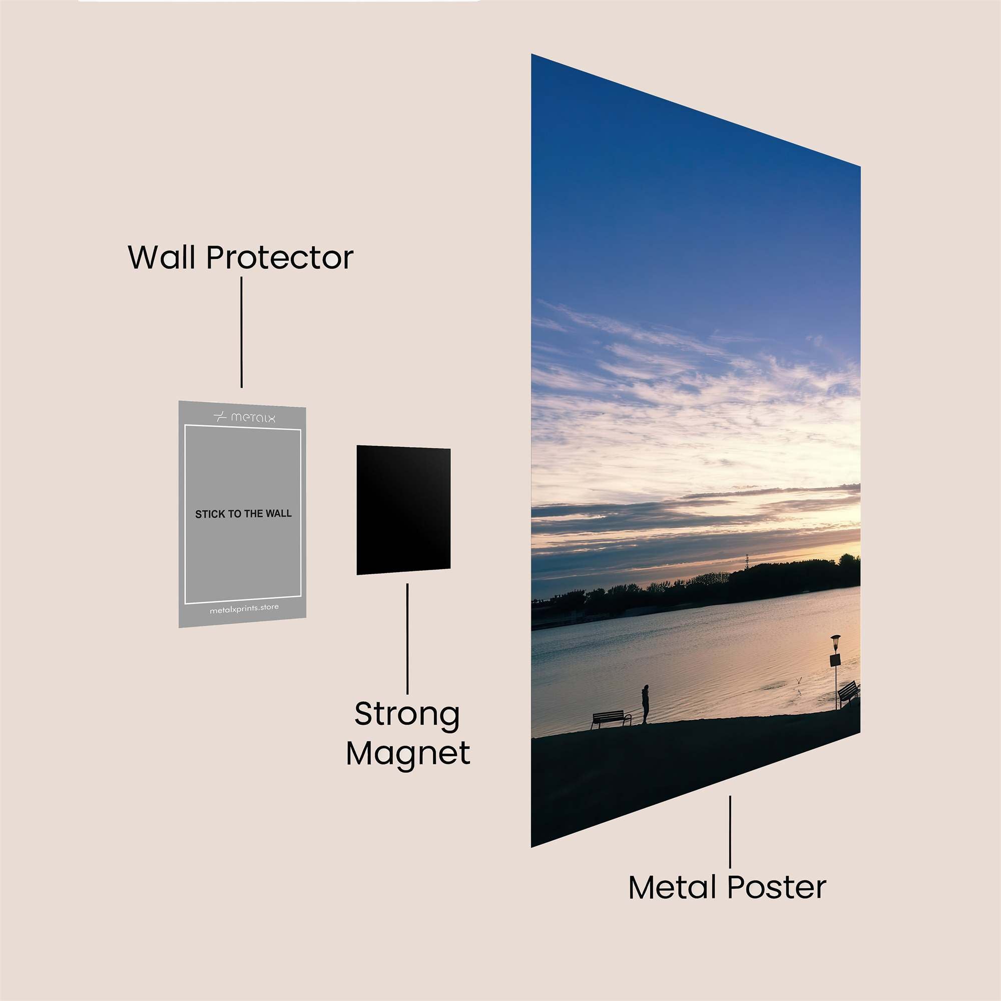 Sunset Serenity Safe Wall Magnetic / M