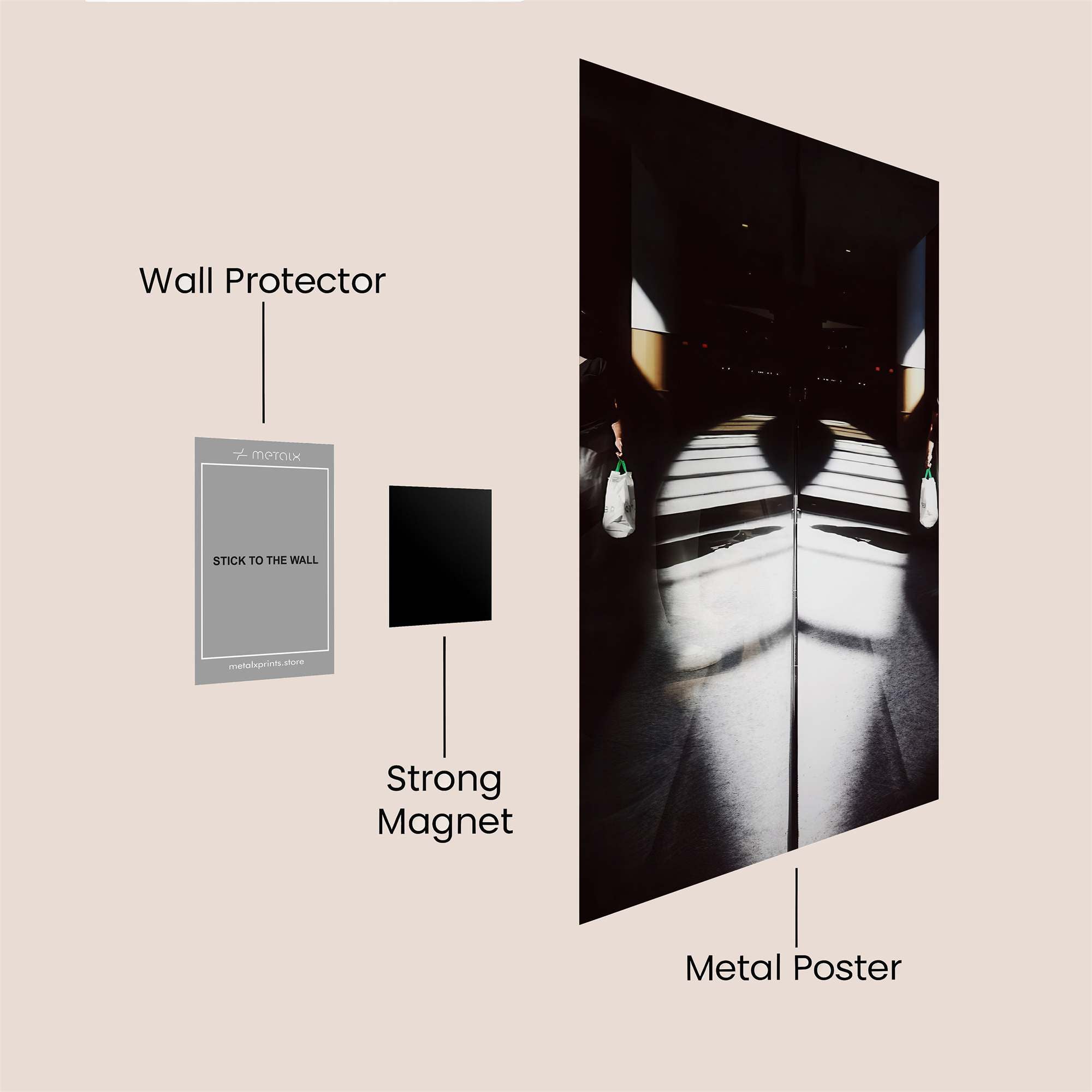 Shadowed Reflection Safe Wall Magnetic / M