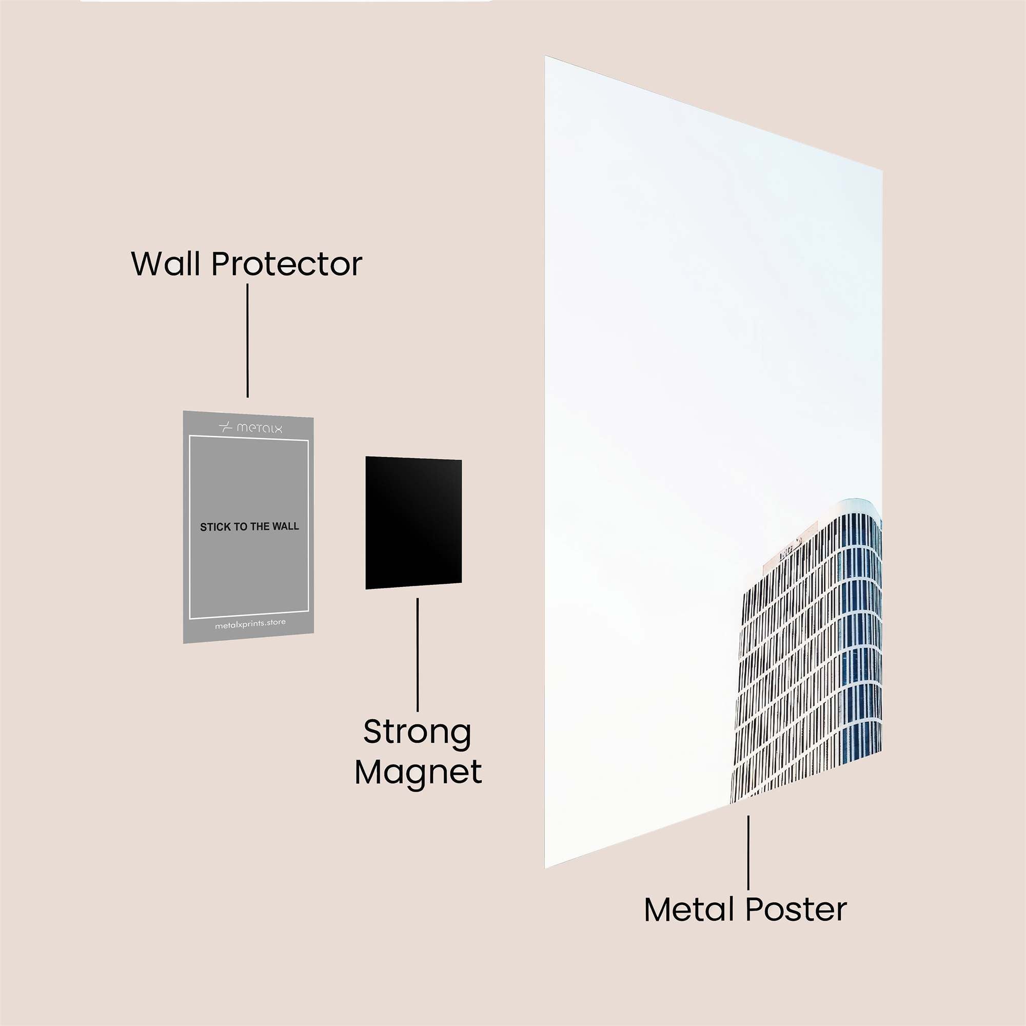 Skyscraper Serenity Safe Wall Magnetic / M