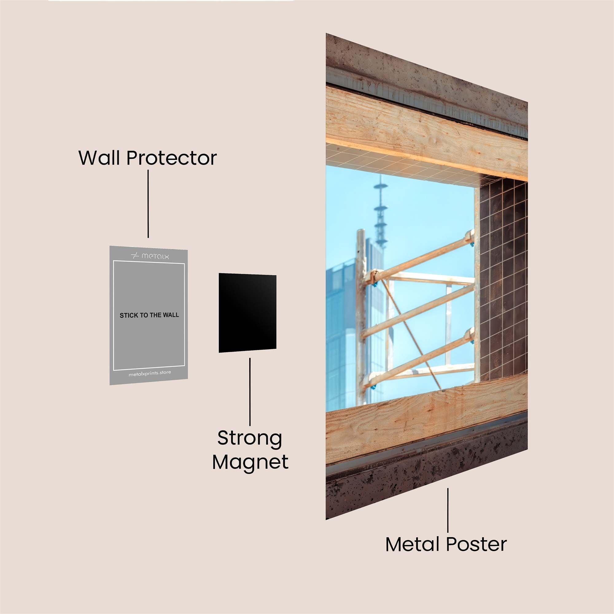 Construction Serenity Safe Wall Magnetic / M