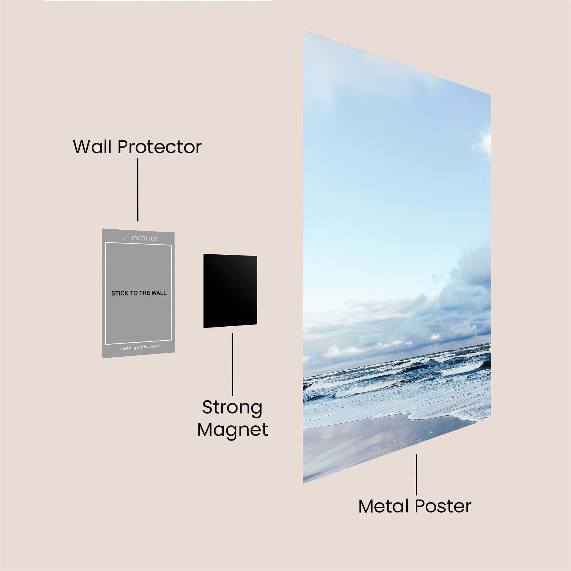Beach Serenity Safe Wall Magnetic / M