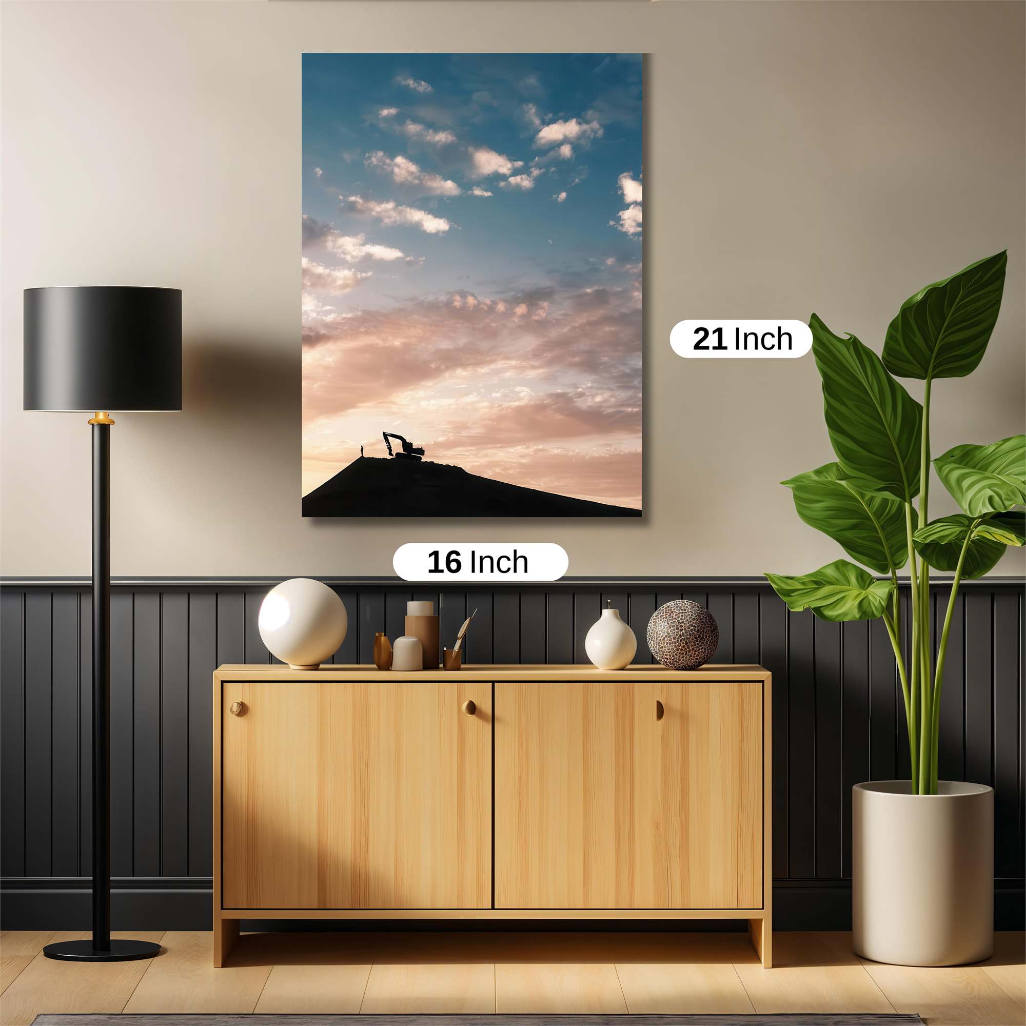 Sunset Silhouette Safe Wall Magnetic / M