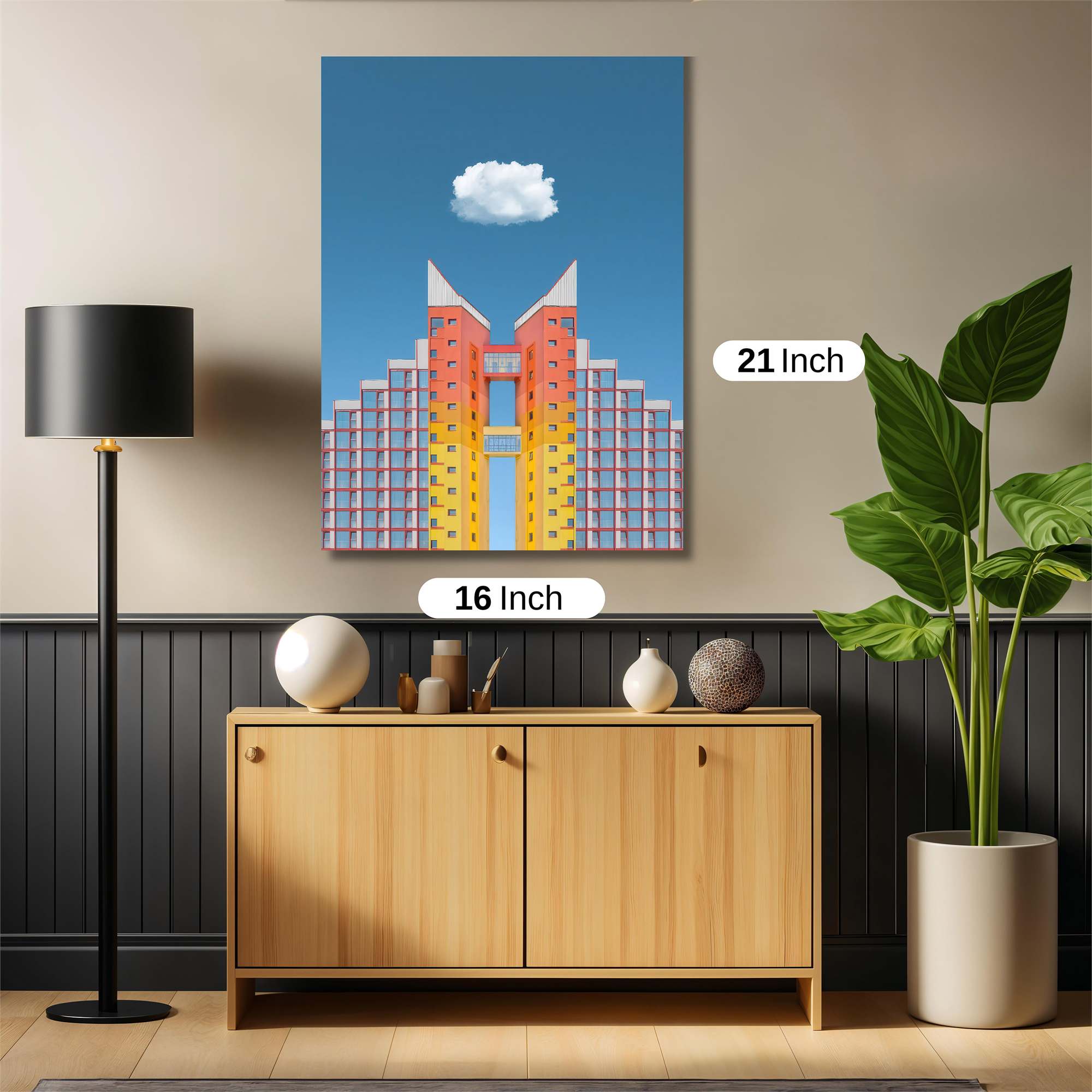 Skyscraper Serenity Safe Wall Magnetic / M
