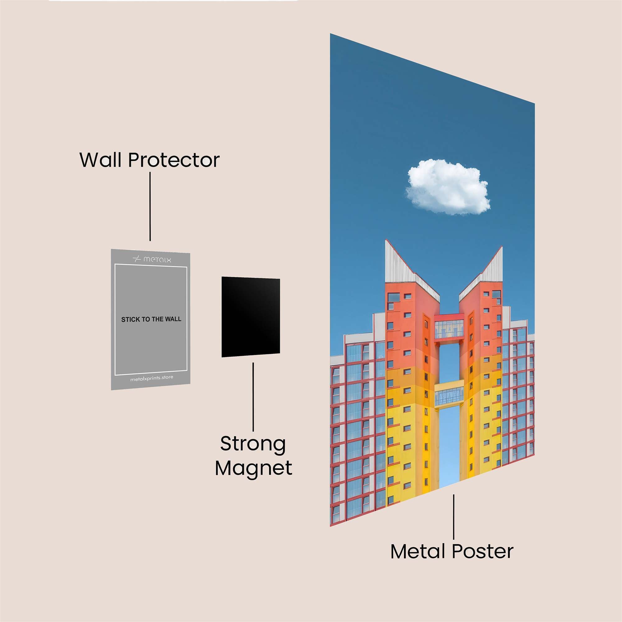 Skyscraper Serenity Safe Wall Magnetic / M