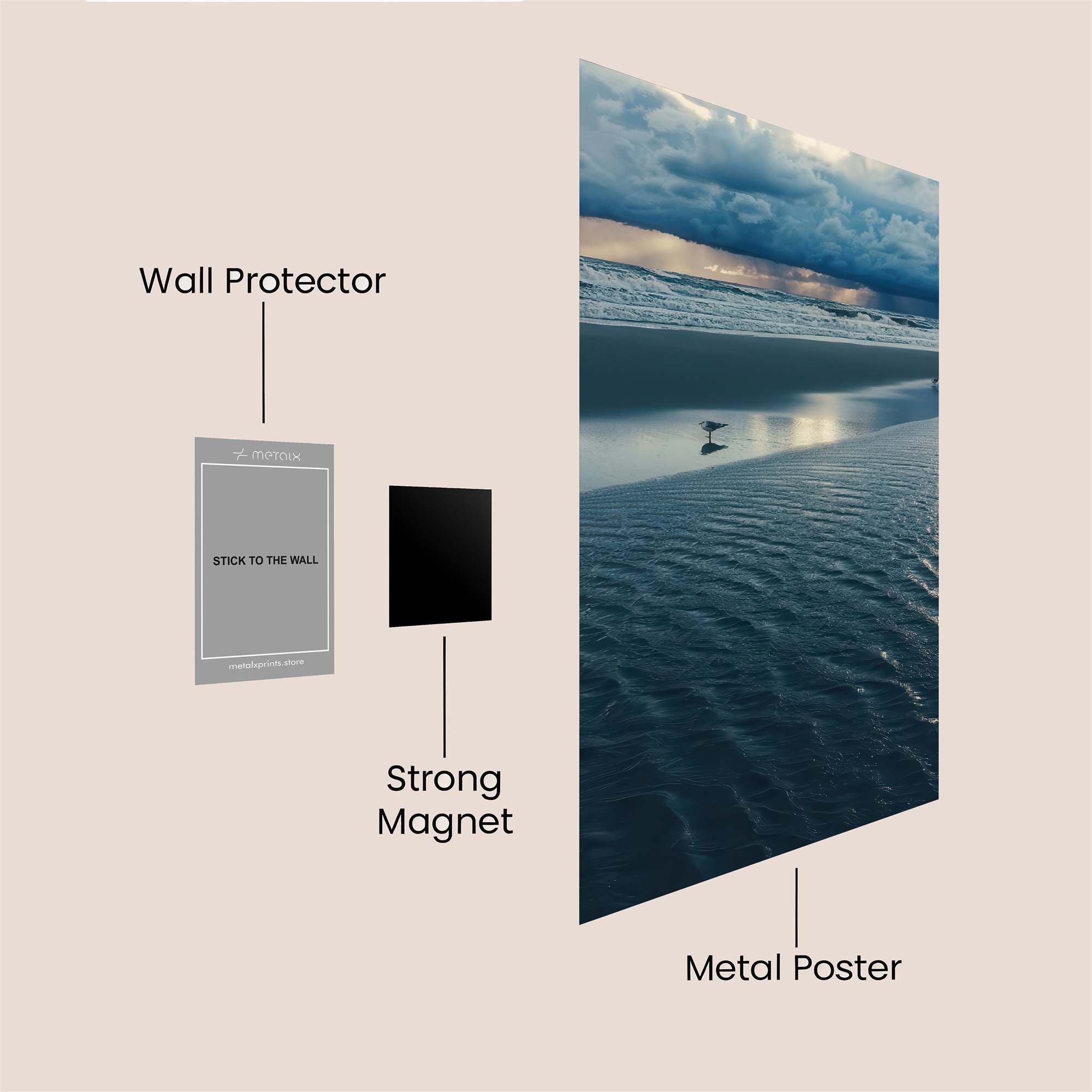 Stormy Serenity Safe Wall Magnetic / M