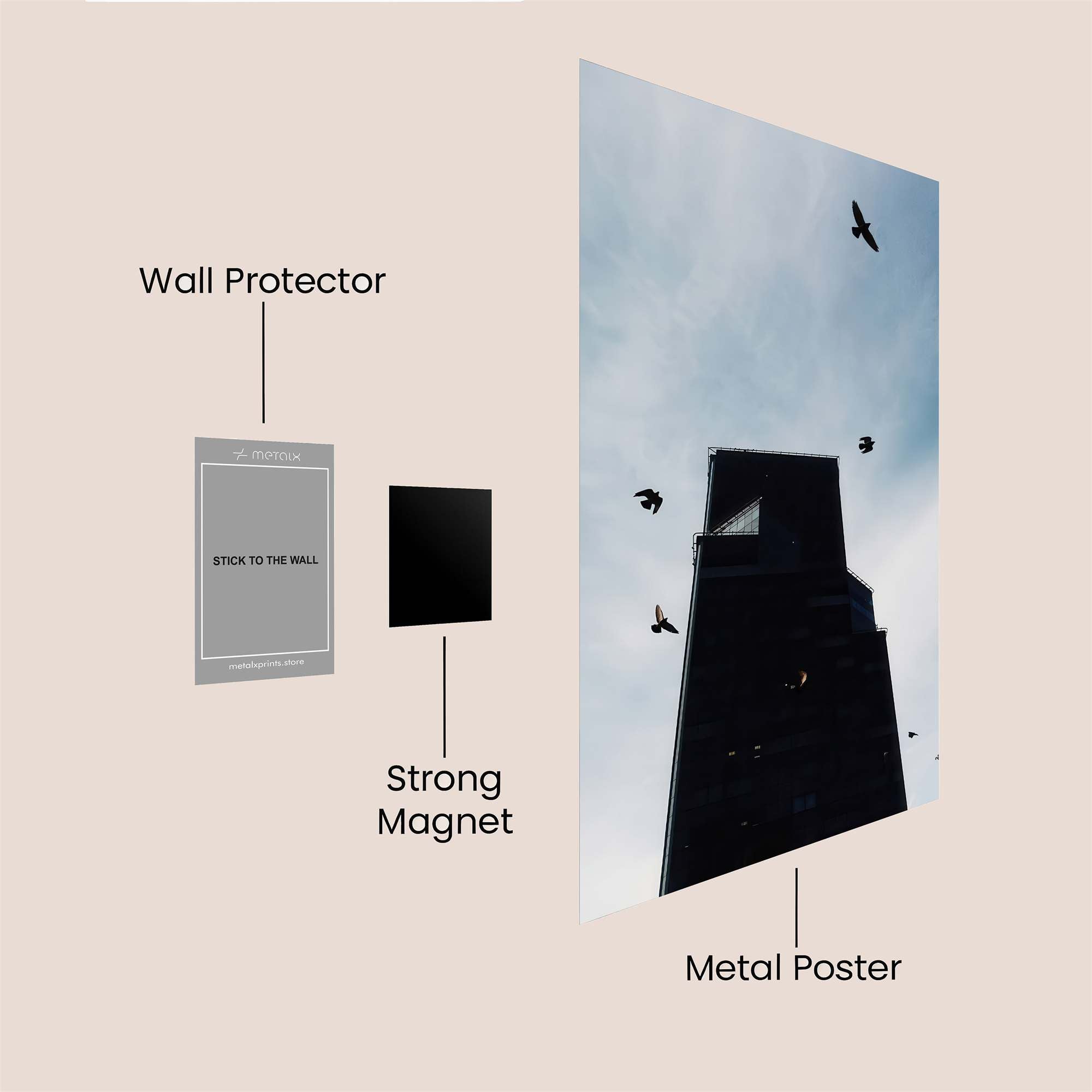 Skyward Silhouette Safe Wall Magnetic / M