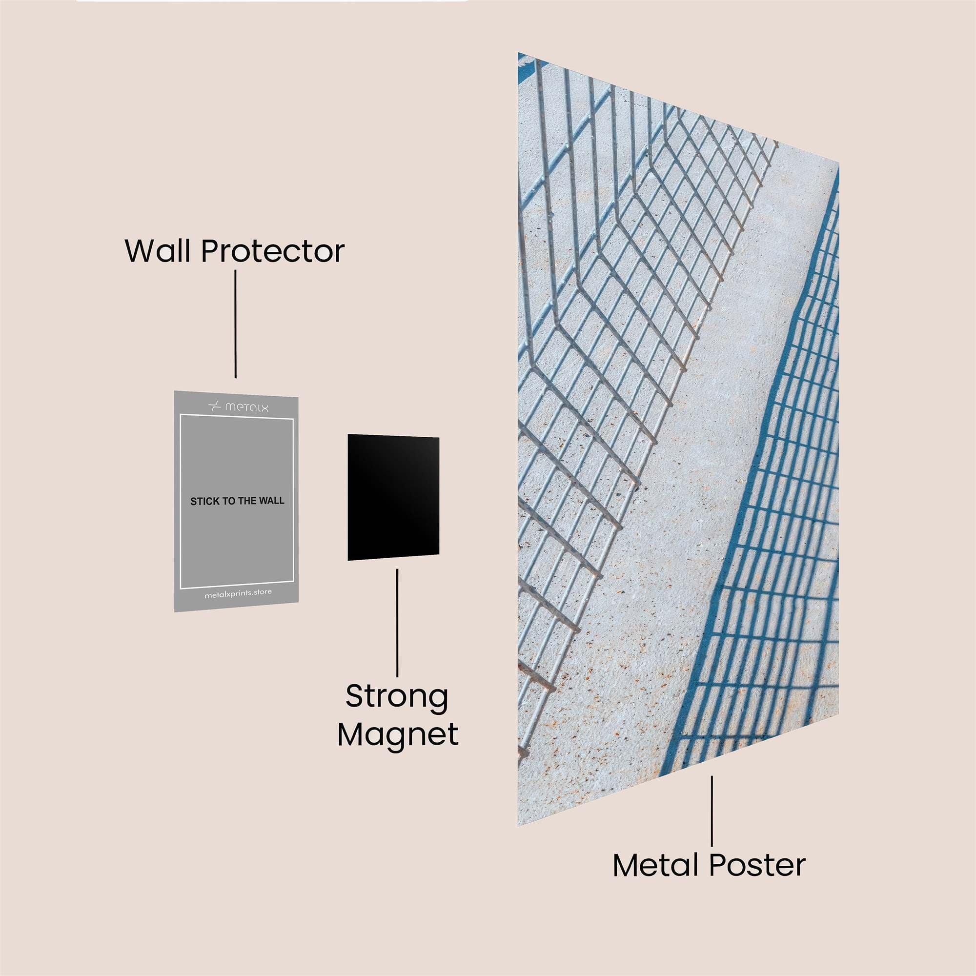 Shadowed Grid Safe Wall Magnetic / M