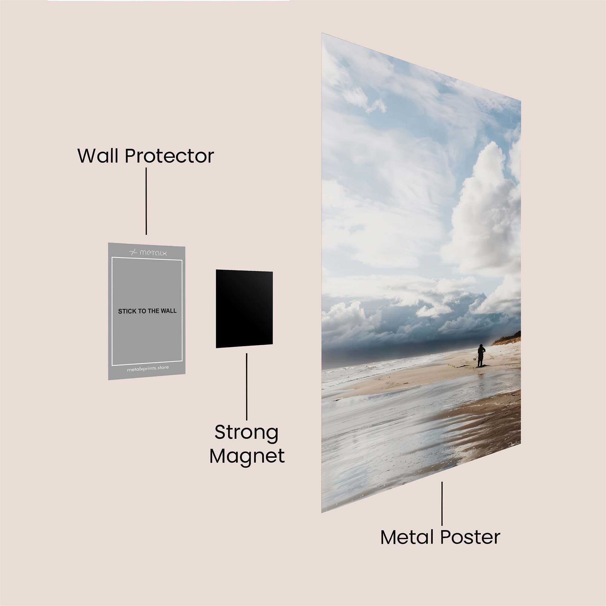 Solitude Whisper Safe Wall Magnetic / M
