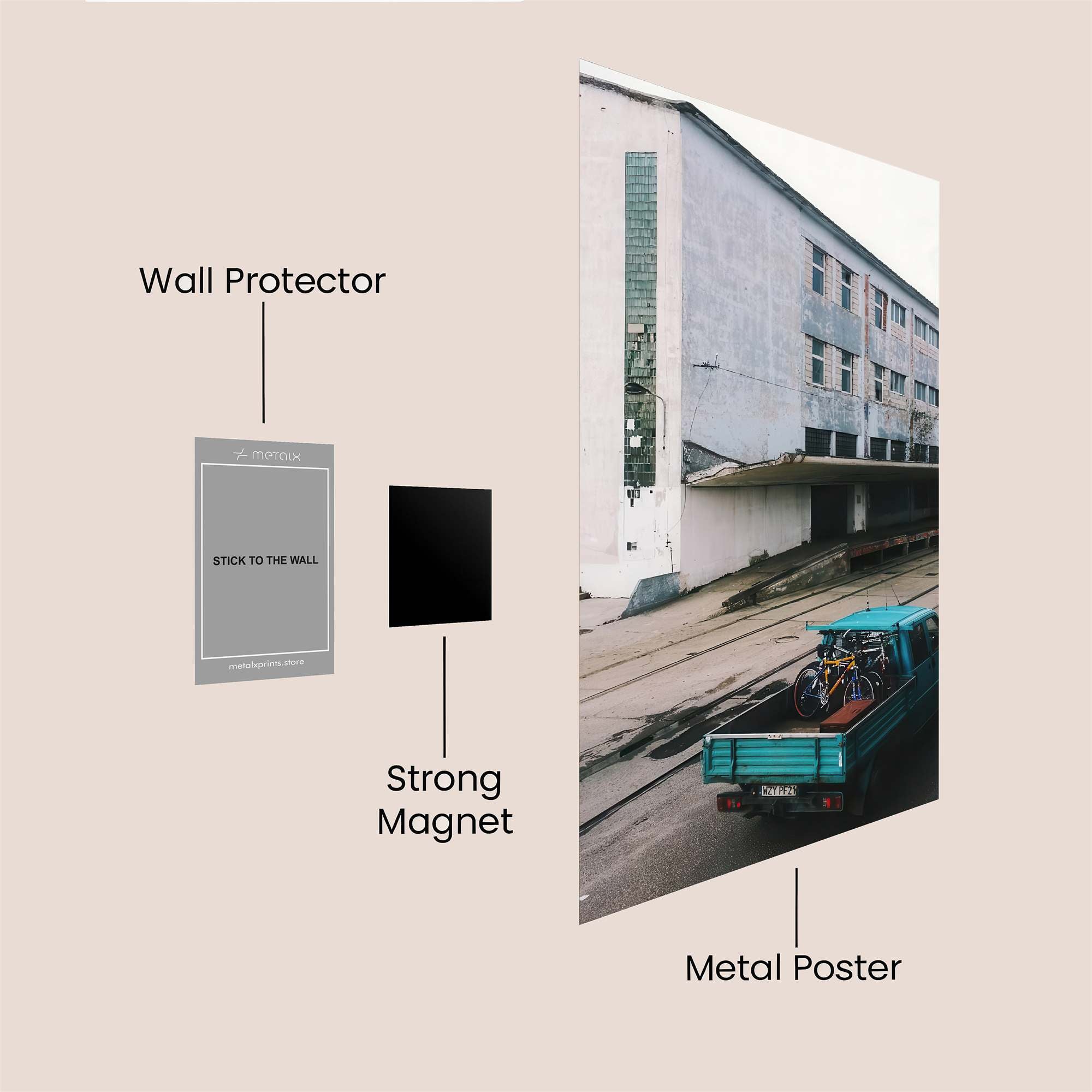 Abandoned Solitude Safe Wall Magnetic / M