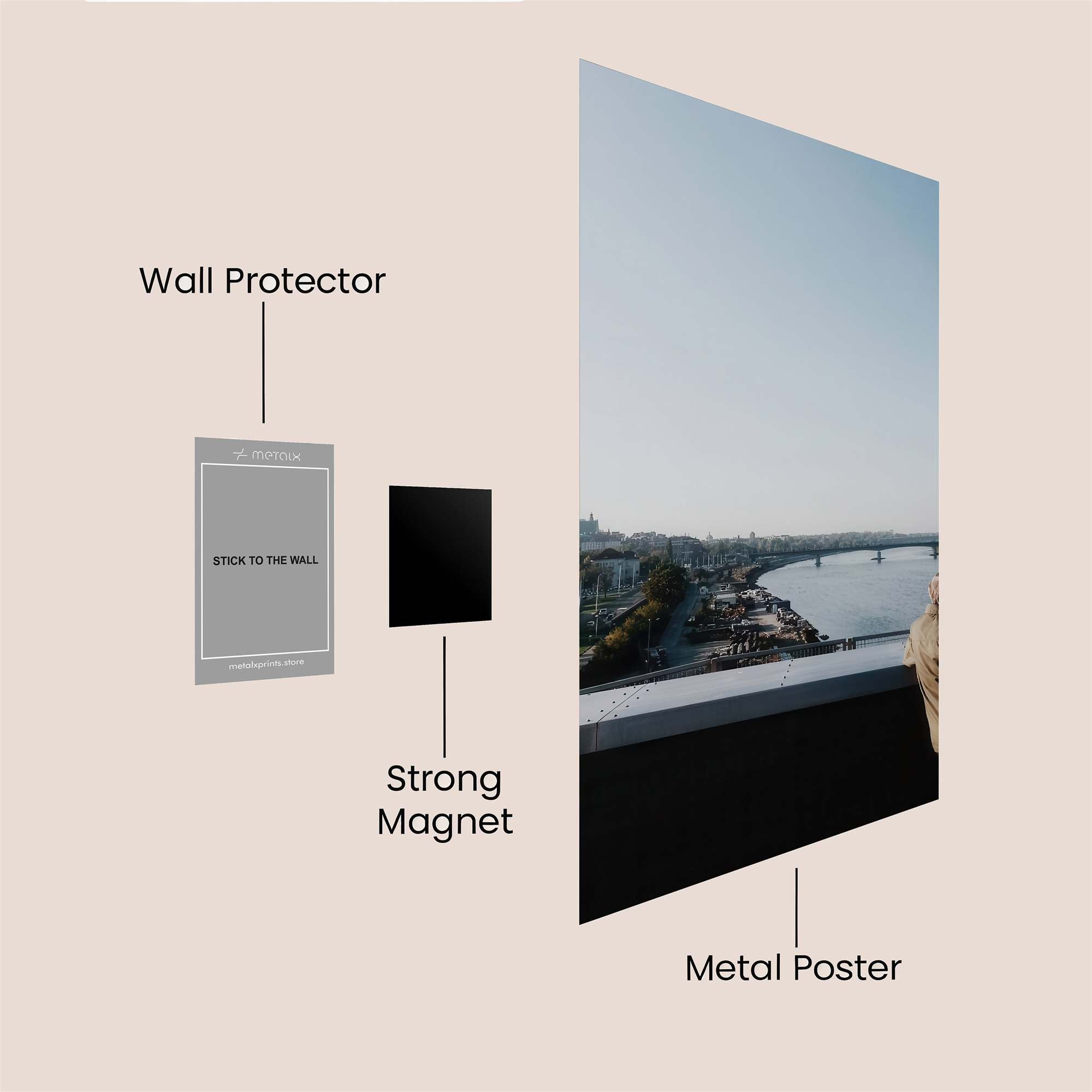 Cityscape Serenity Safe Wall Magnetic / M