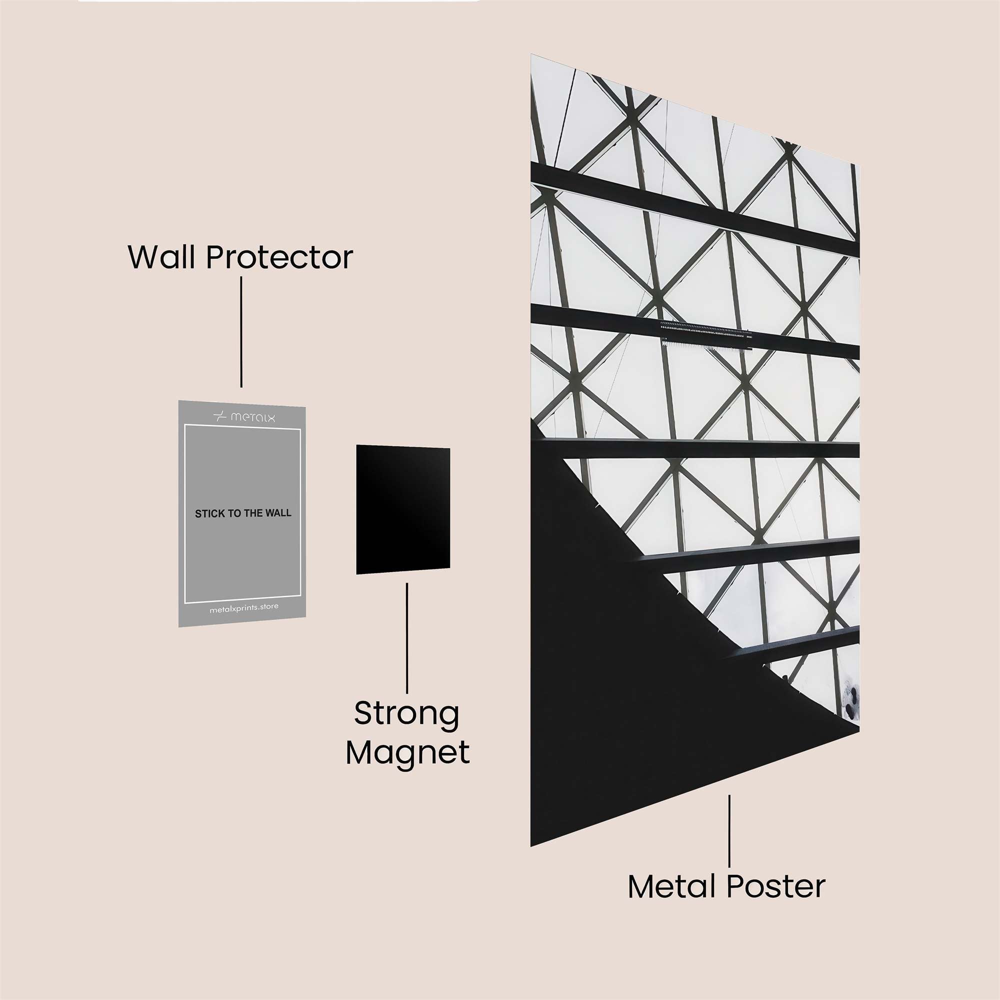 Geometric Serenity Safe Wall Magnetic / M