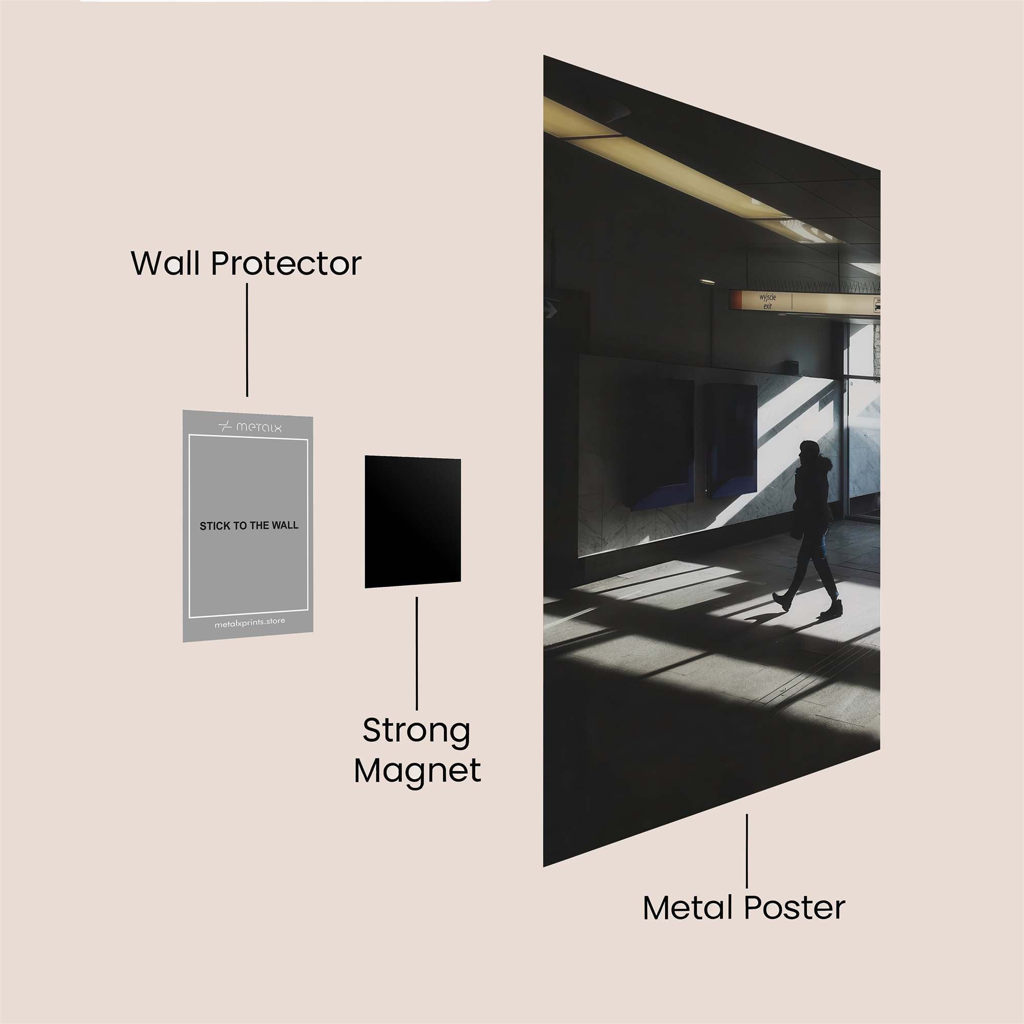 Shadowed Solitude Safe Wall Magnetic / M