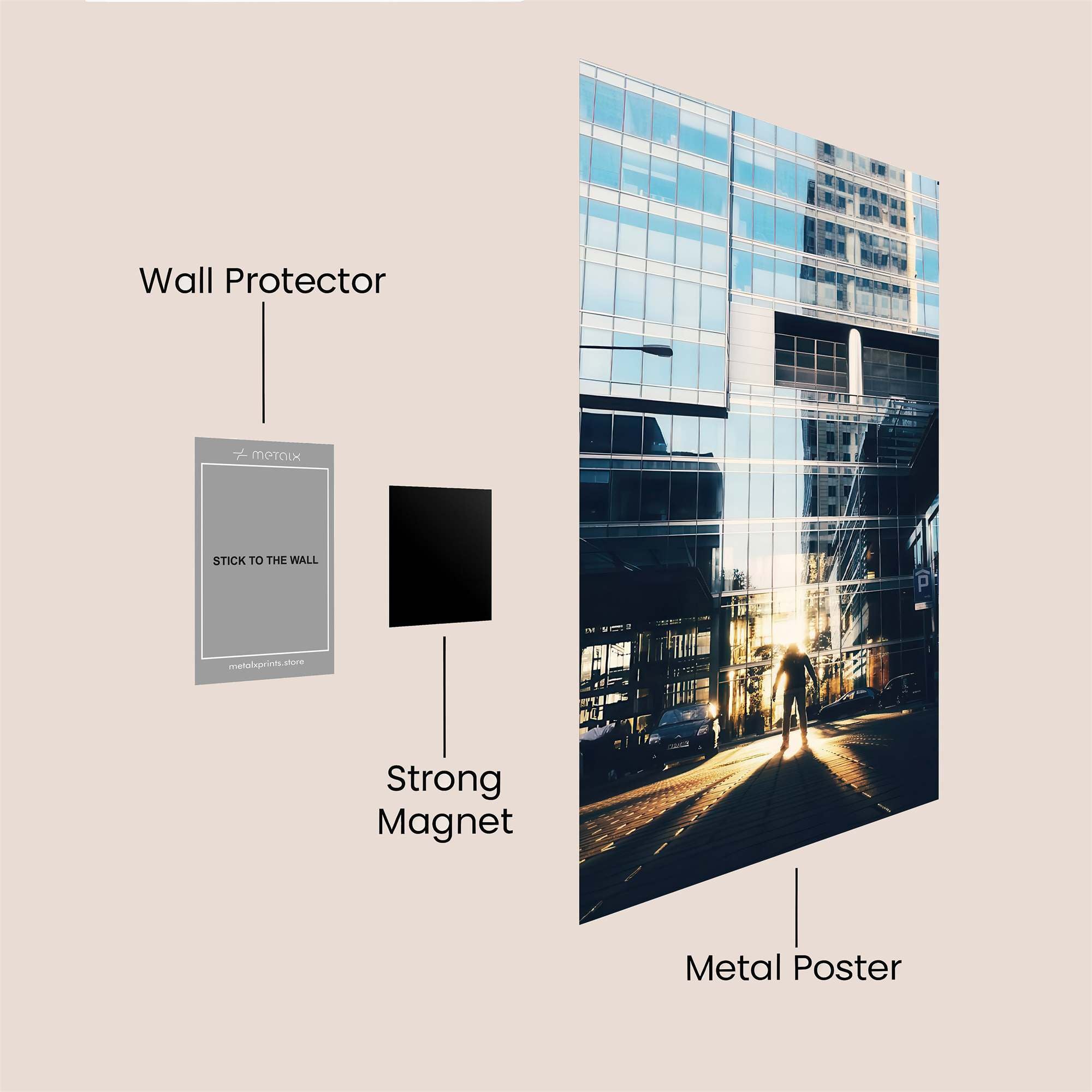 City Silhouette Safe Wall Magnetic / M