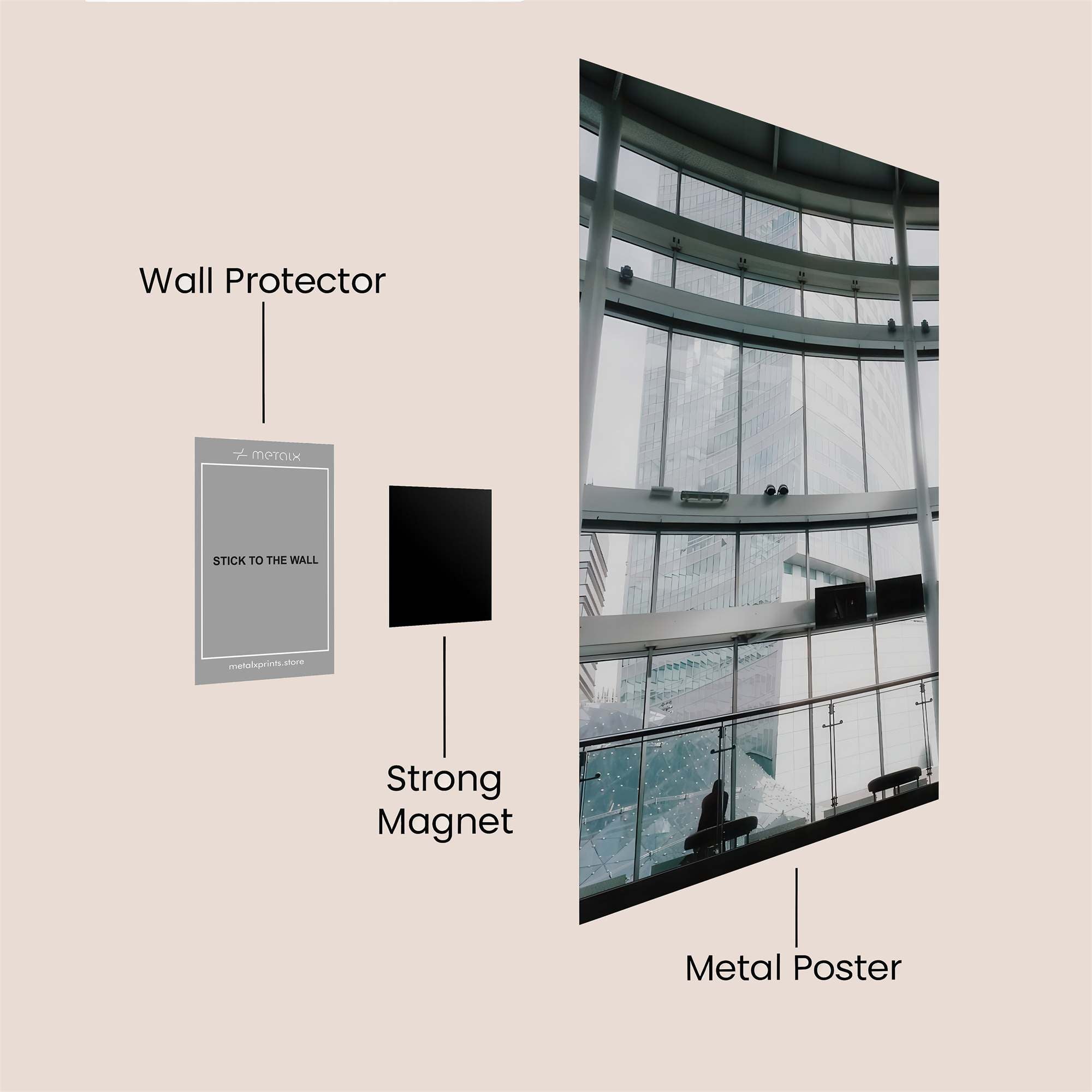 Futuristic Serenity Safe Wall Magnetic / M