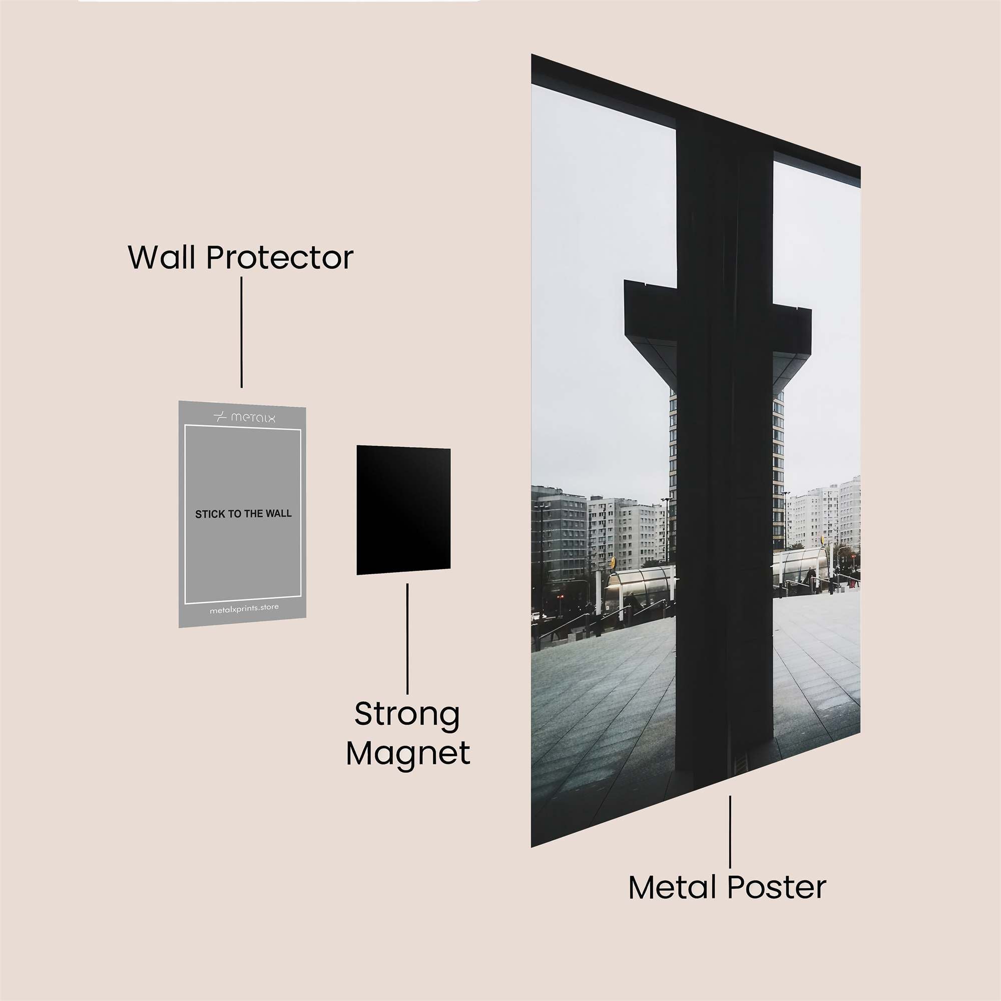 City Silhouette Safe Wall Magnetic / M