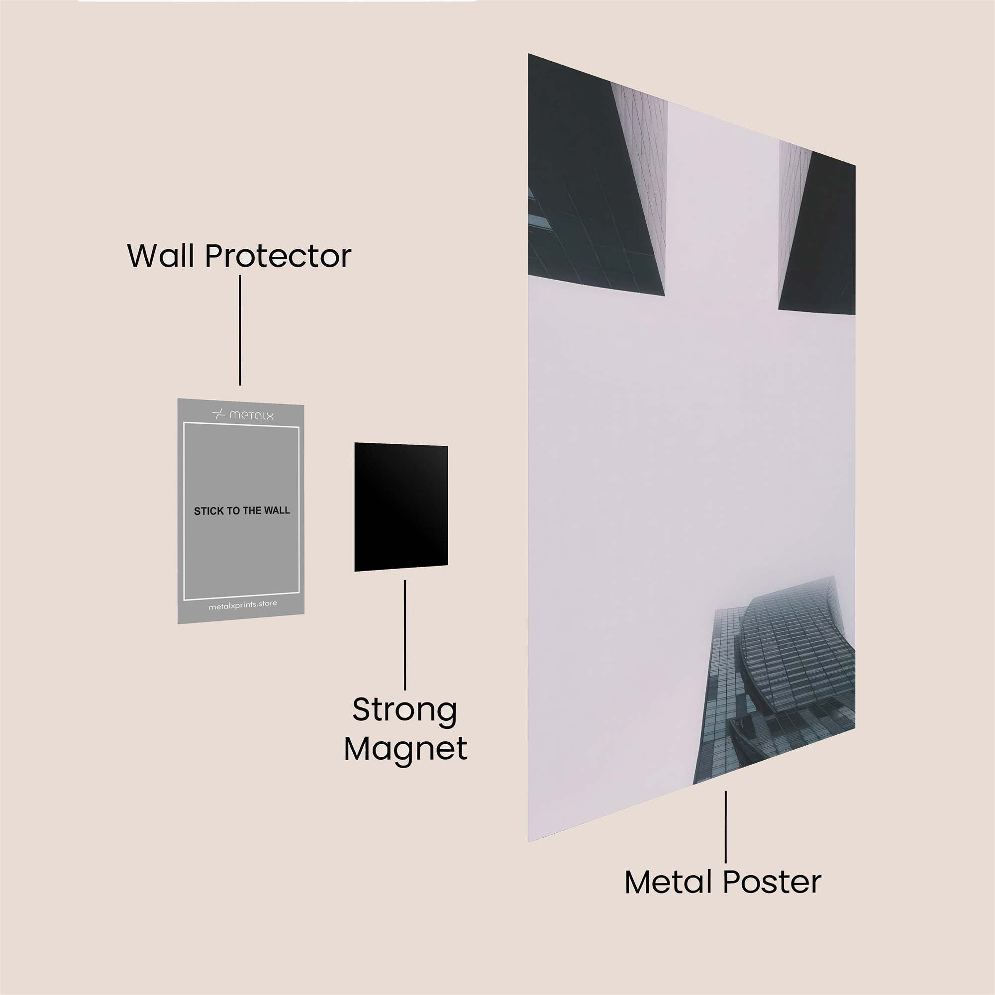 Skyscrapers Serene Safe Wall Magnetic / M