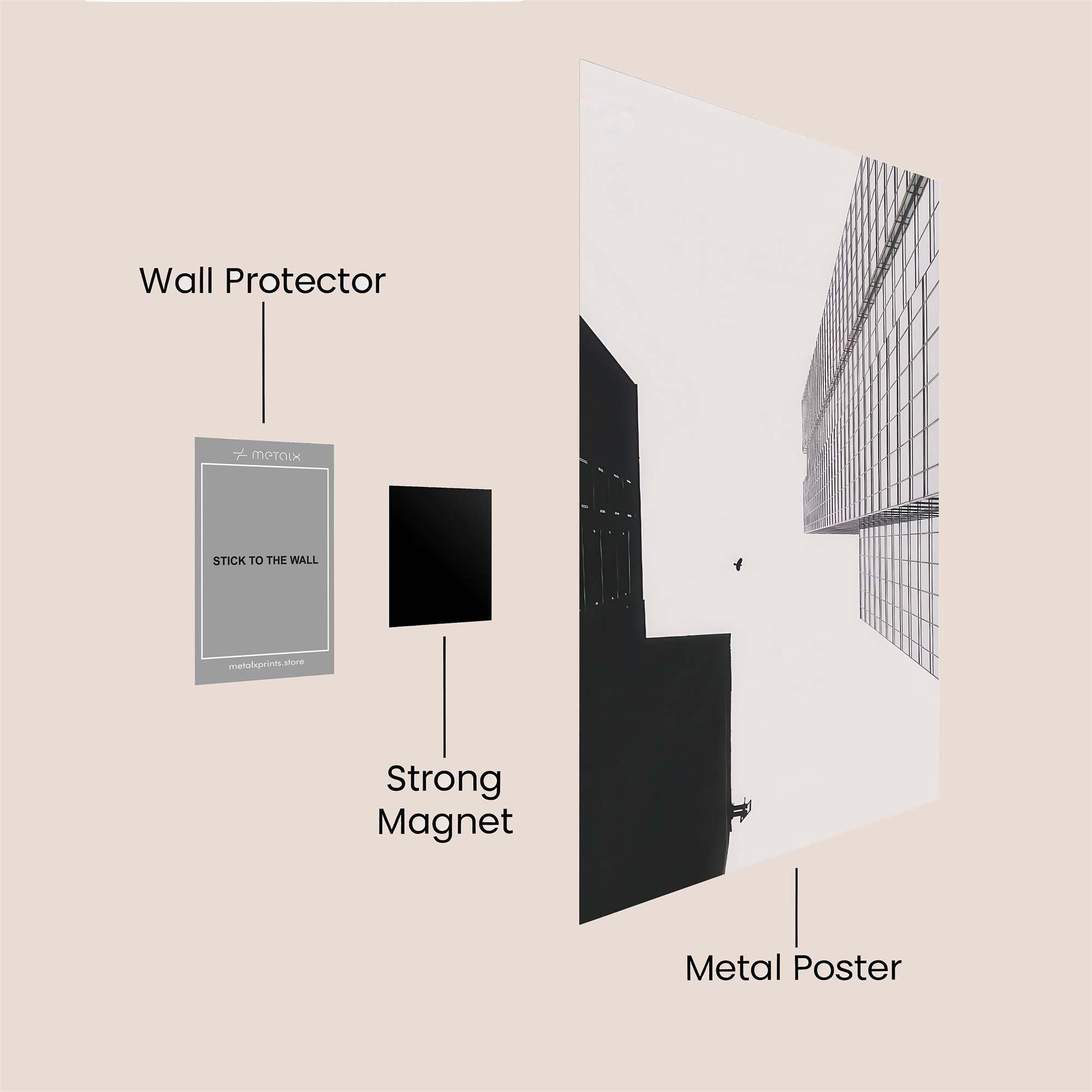 Skyscraper Serenity Safe Wall Magnetic / M