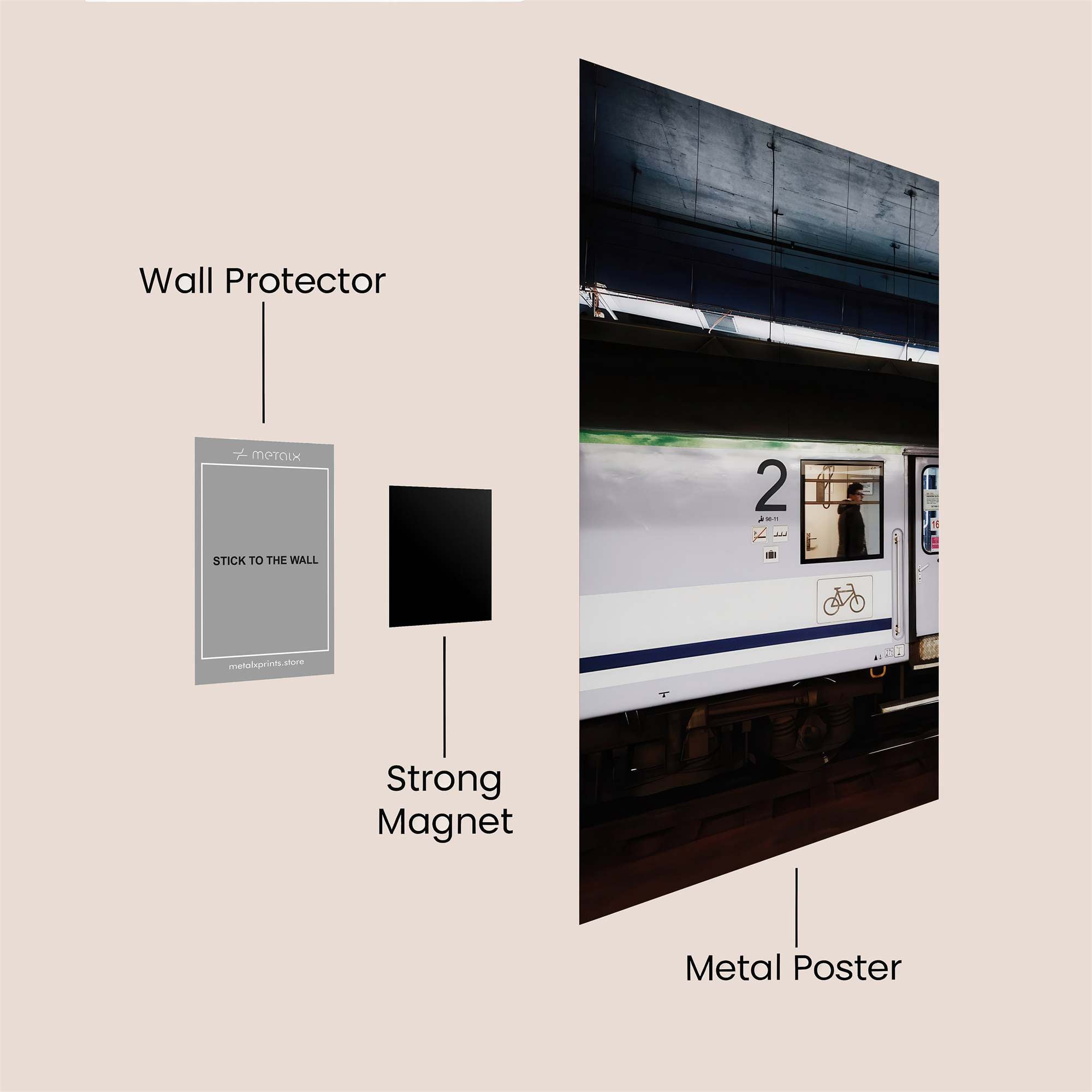 Train Tranquil Safe Wall Magnetic / M