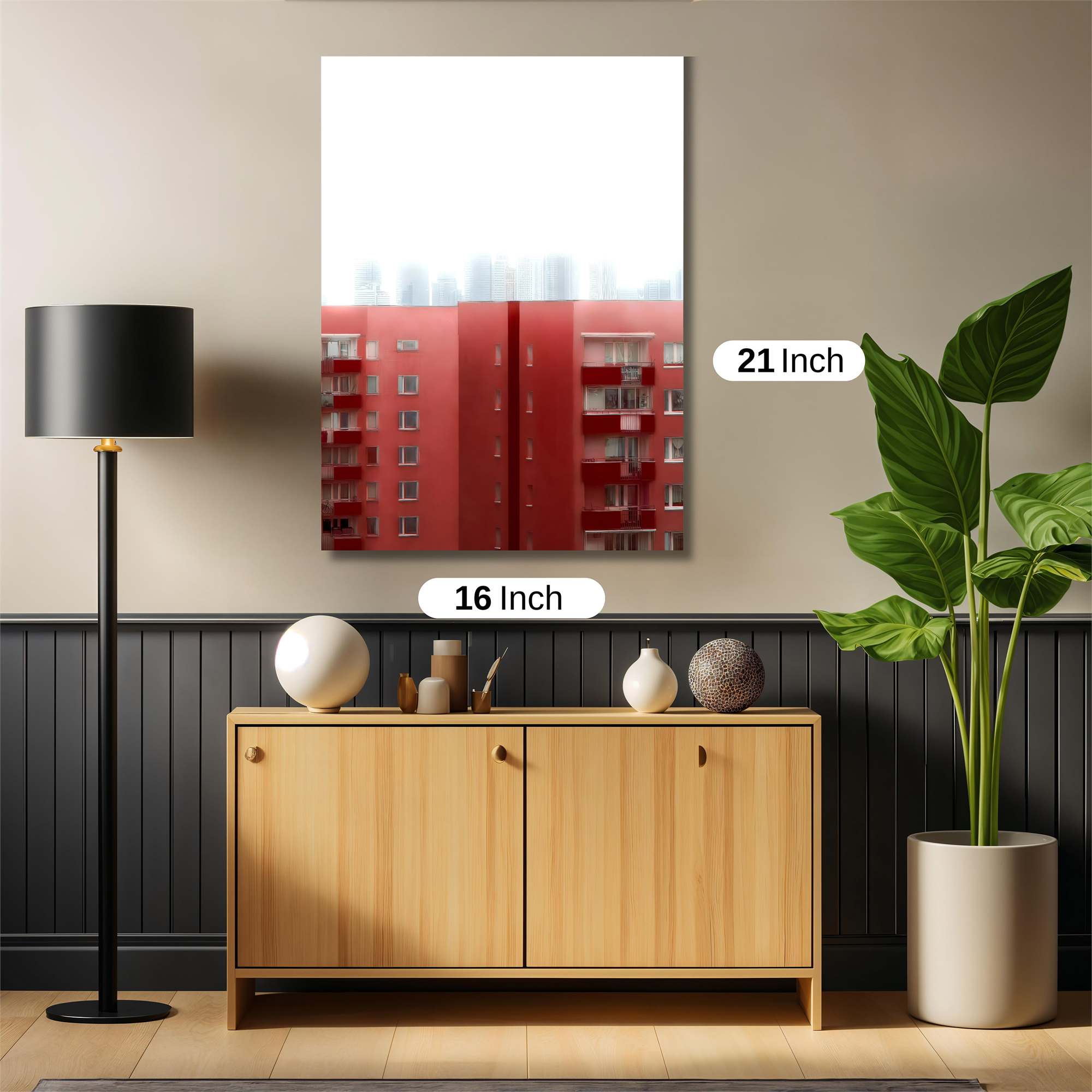 Red Monotony Safe Wall Magnetic / M