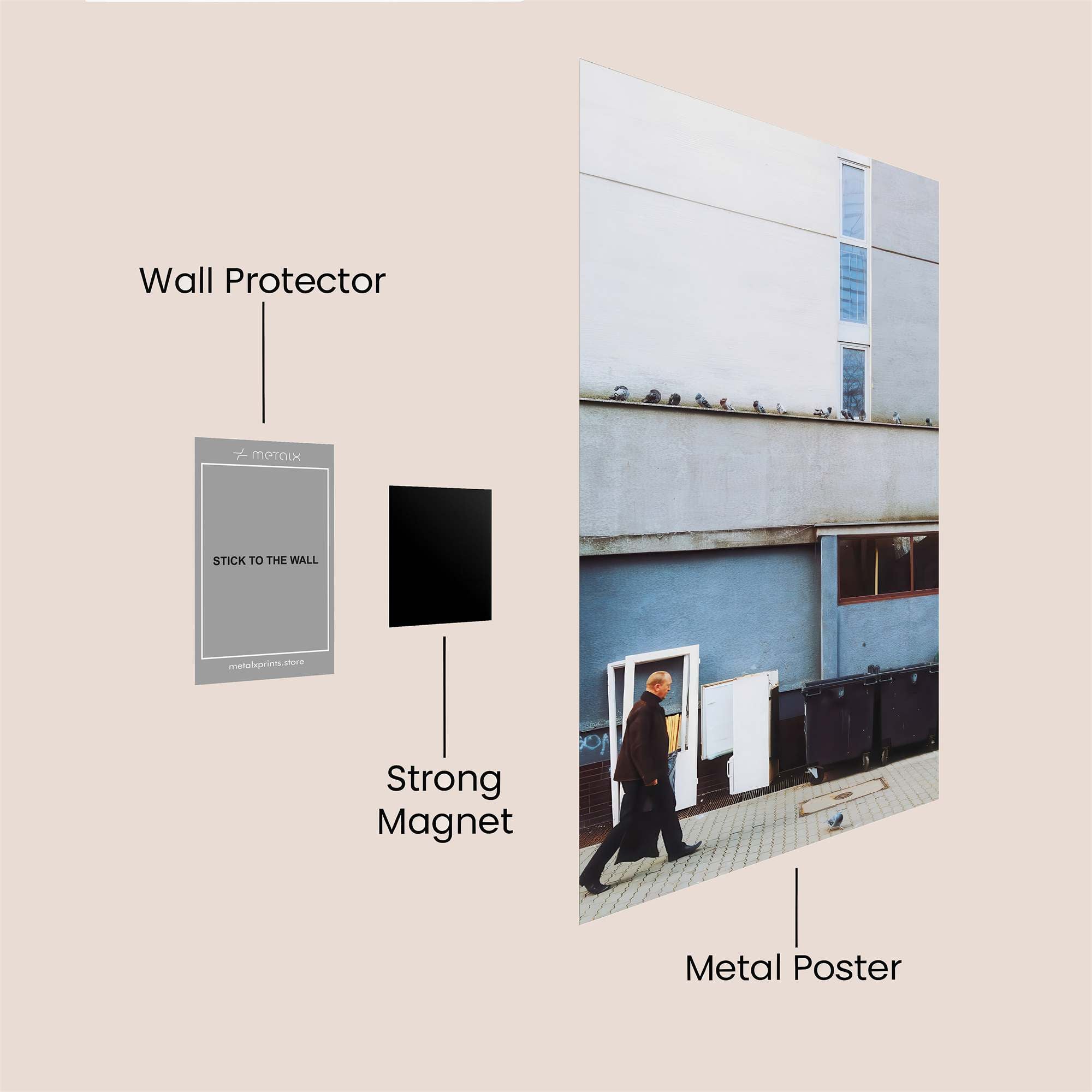 Urban Solitude Safe Wall Magnetic / M